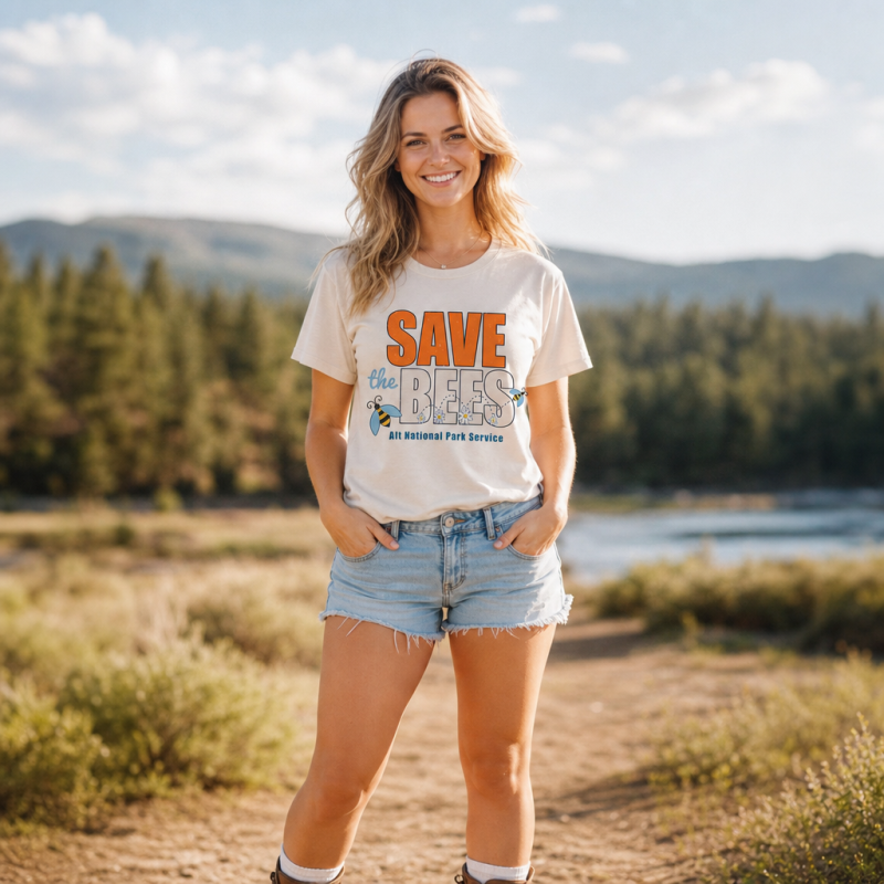 Save the Bees Alt National Park Service T-Shirt