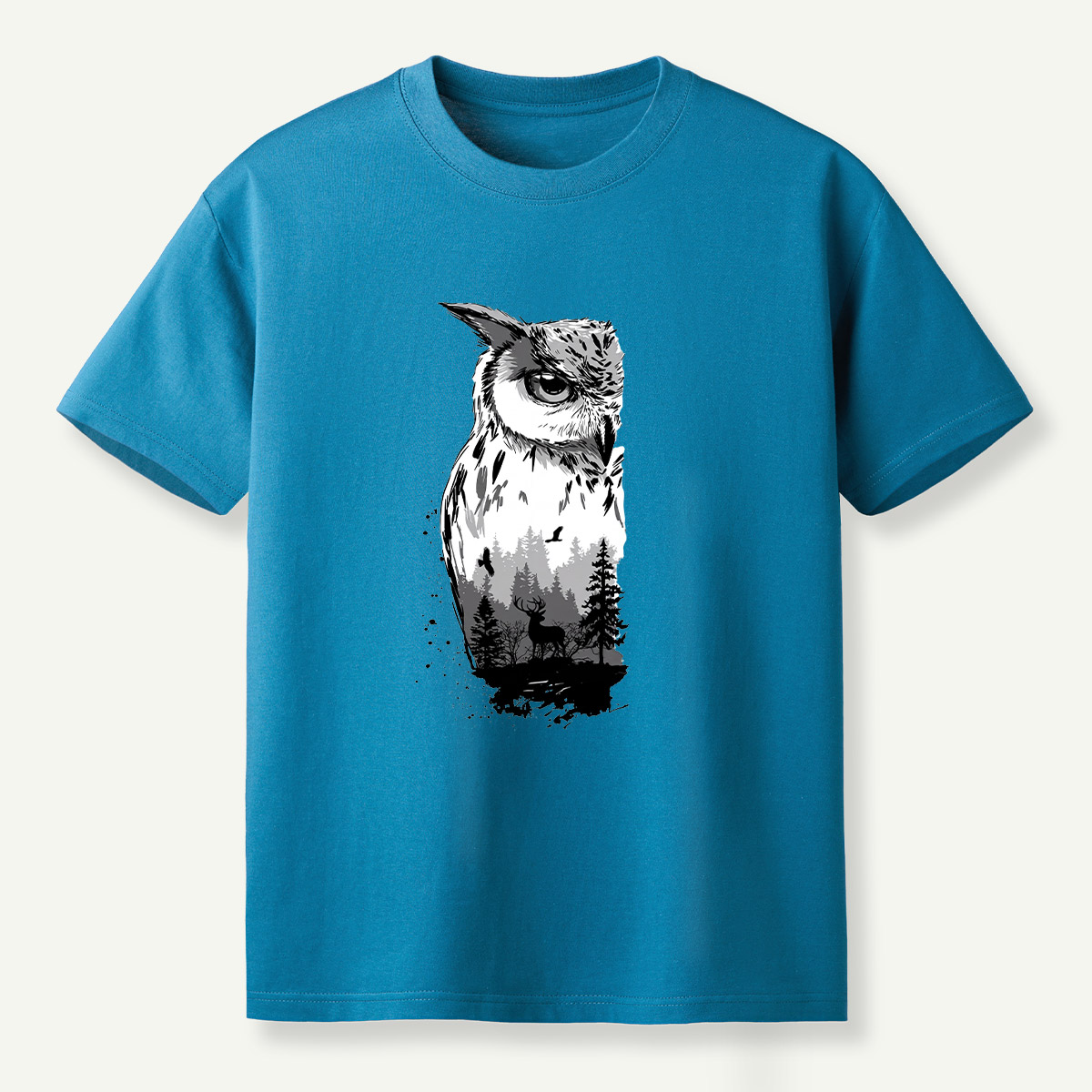 Woodland Owl Ink Portrait T-Shirt