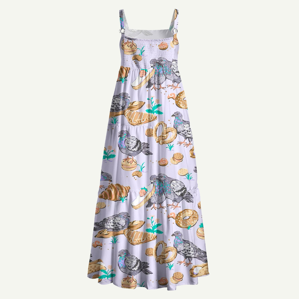 City Pigeon Straps Maxi Dress With Pockets