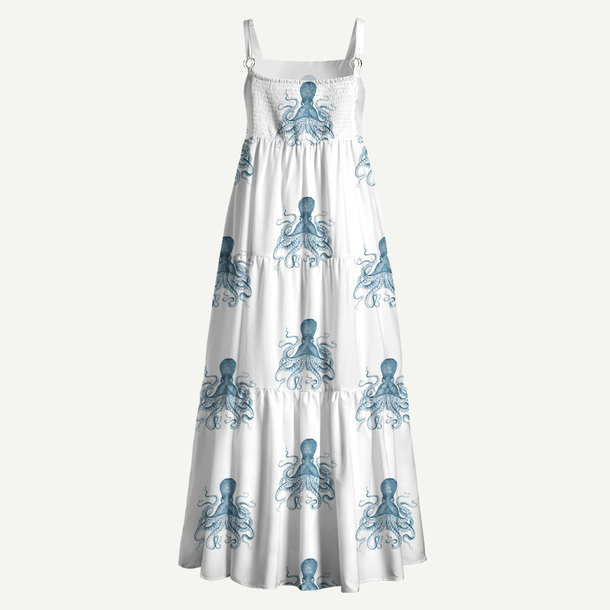 Minimal Octopus Straps Maxi Dress With Pockets