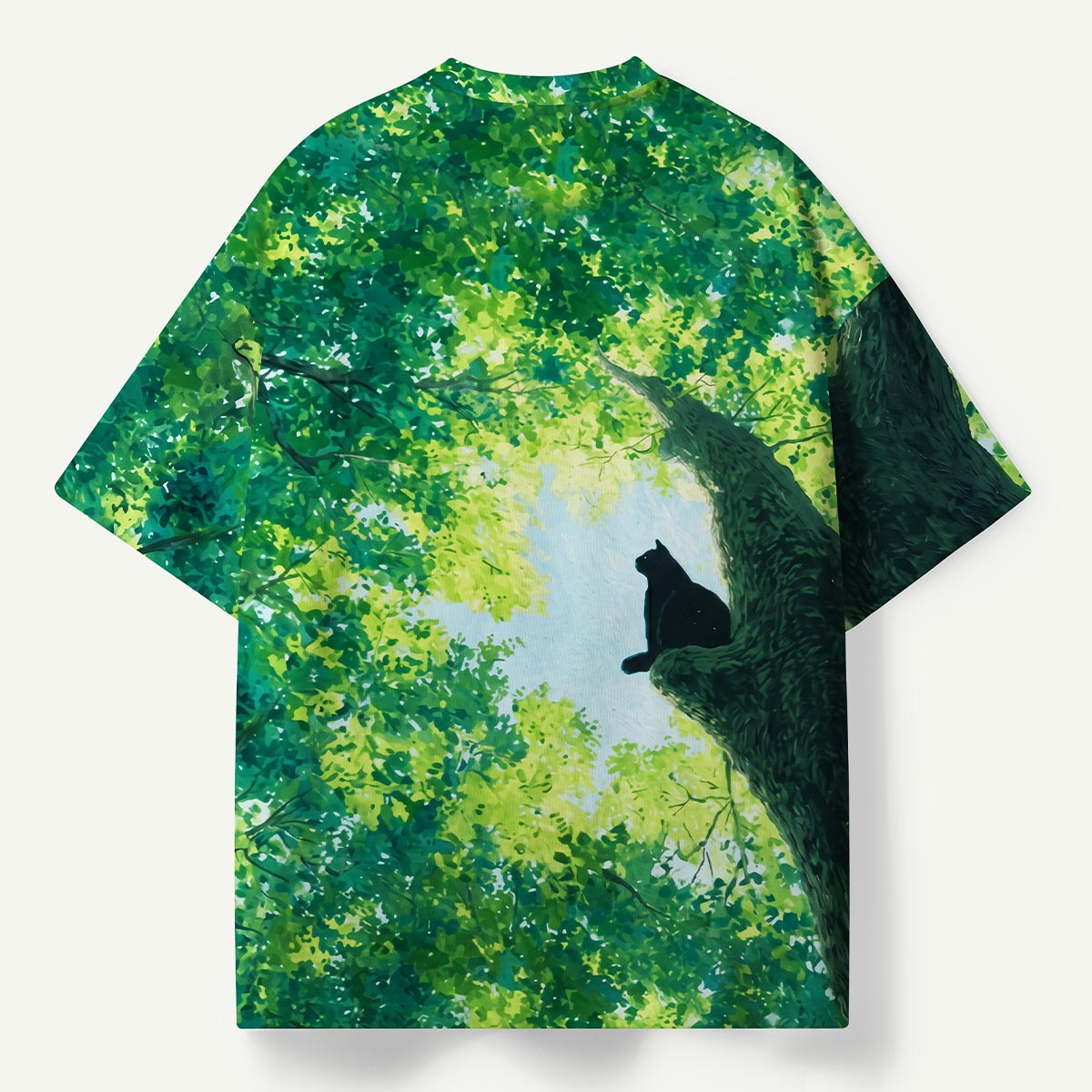 Retro Cat Art Print Premium Eco Tee