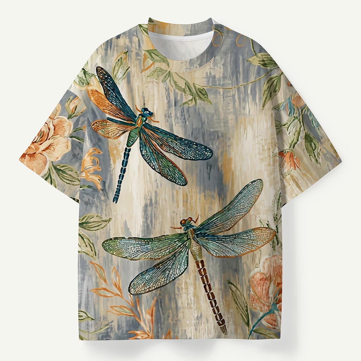 Floral and Dragonfly Premium Eco Tee