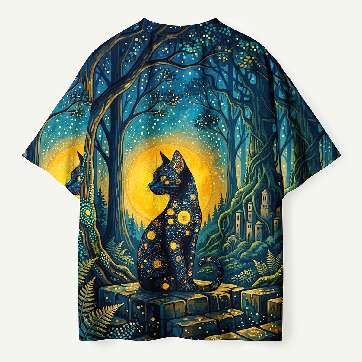 Moonlit Forest Mystic Cat Premium Eco Tee