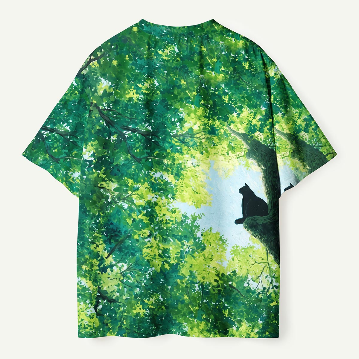 Retro Cat Art Print Premium Eco Tee