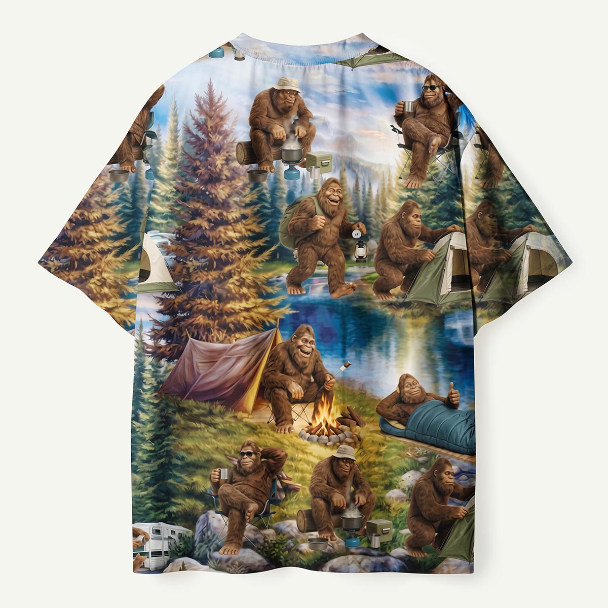 Funny Cryptids Camping Premium Eco Tee