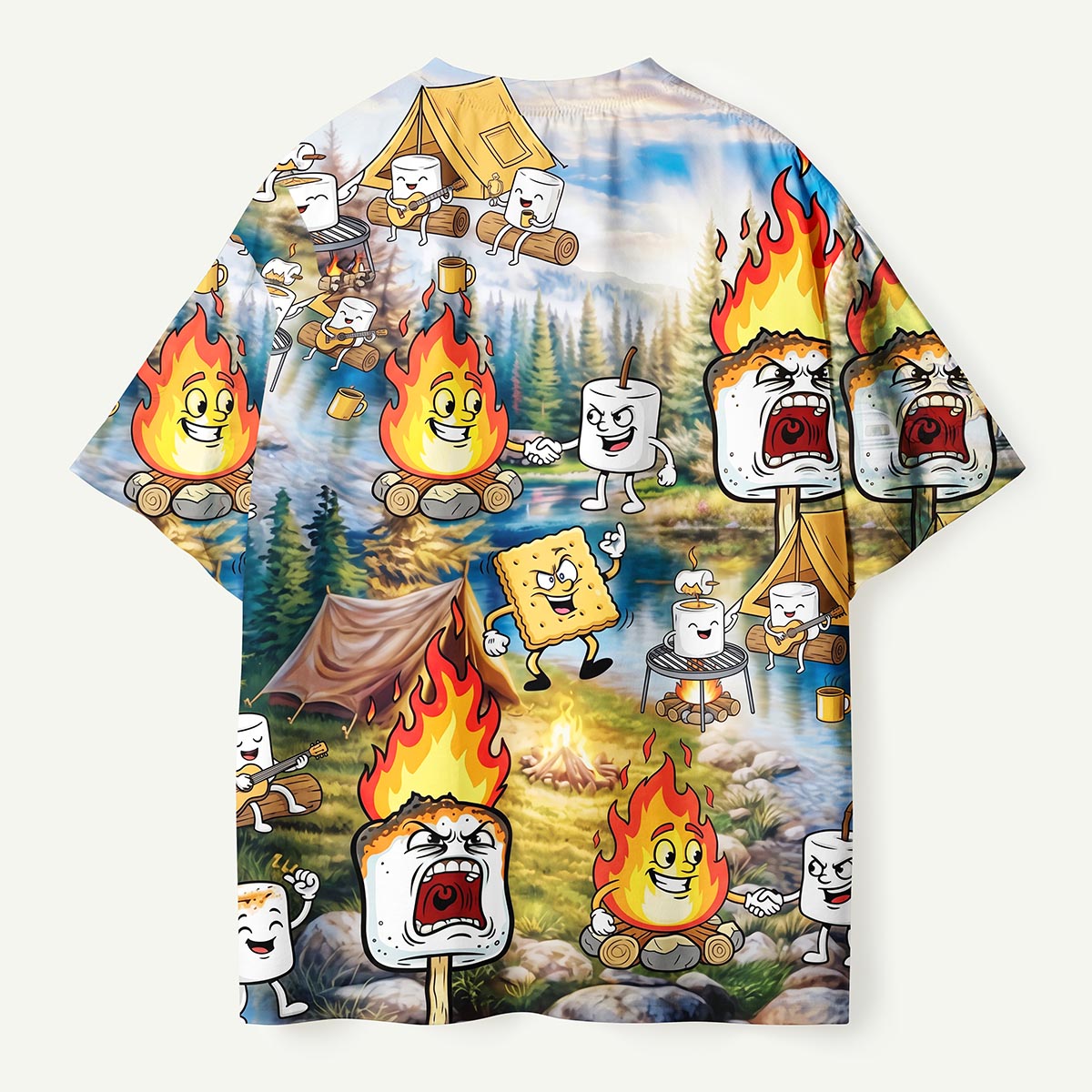 Camping Burnt Mashmallow Premium Eco Tee