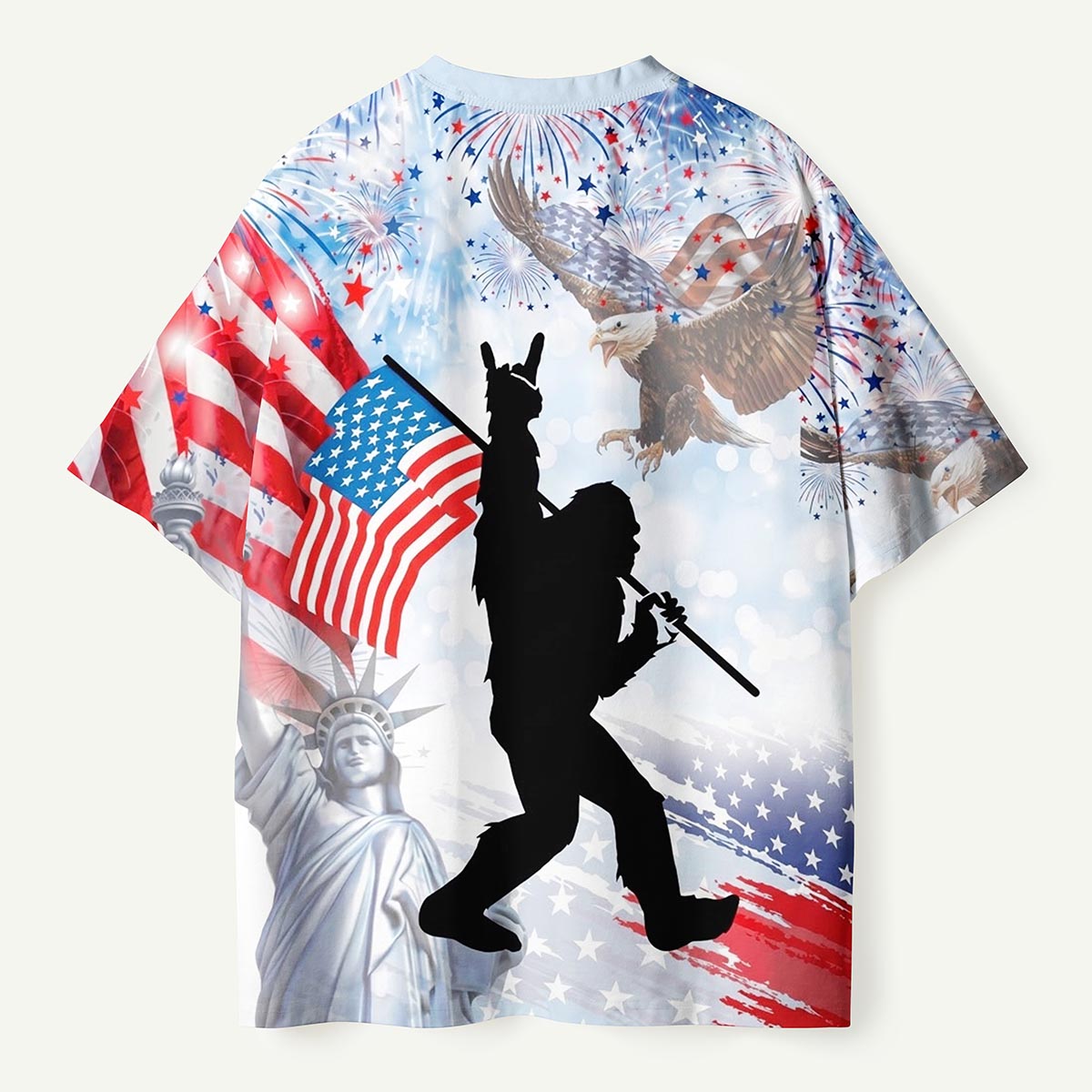 Cryptids Freedom Skies Eagle Independence Day Premium Eco Tee