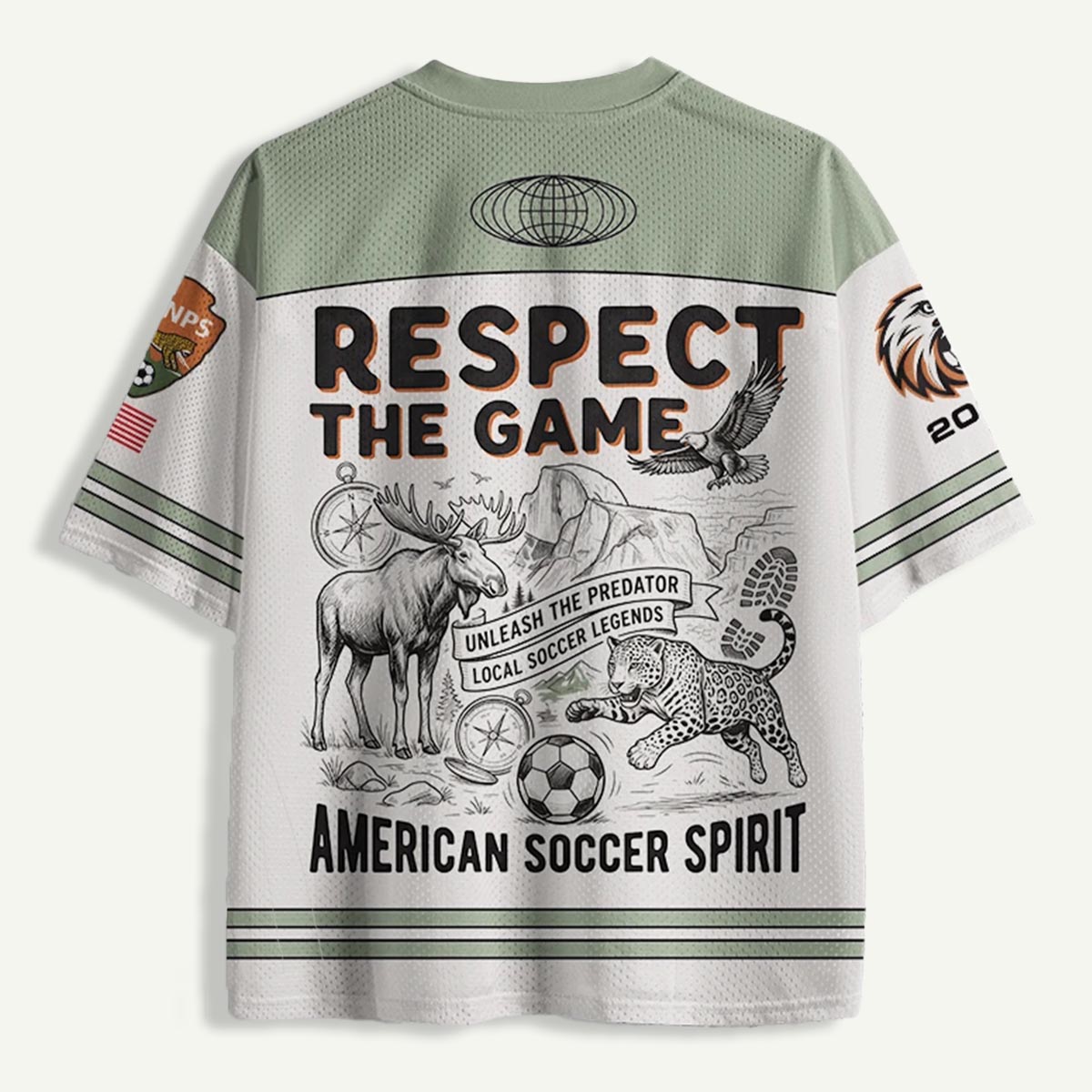 Respect the Game Eagle Goat Jaguar Soccer Mesh Jersey