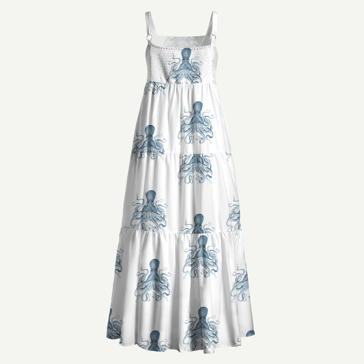Minimal Octopus Straps Maxi Dress With Pockets