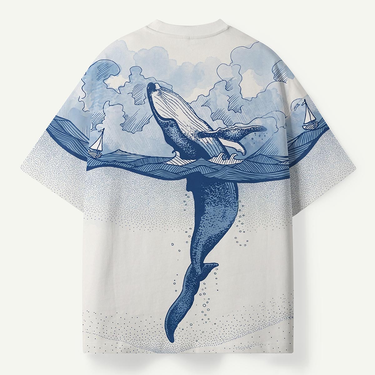 Whale Above and Below the Sea Premium Eco Tee