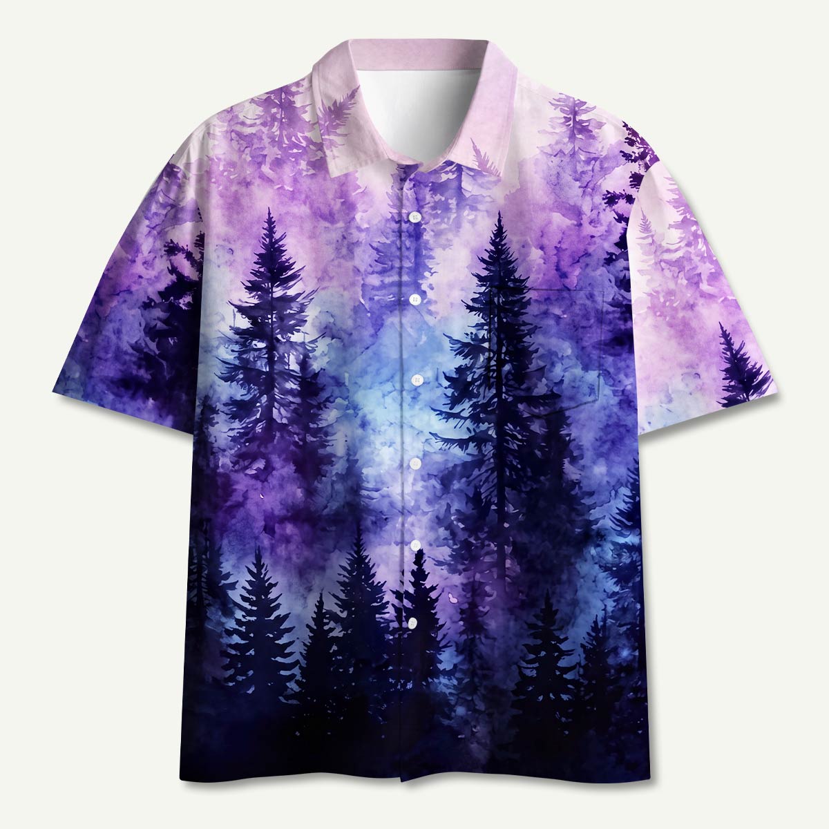 Luminous Forest Hawaii Button Up Pocket Shirt