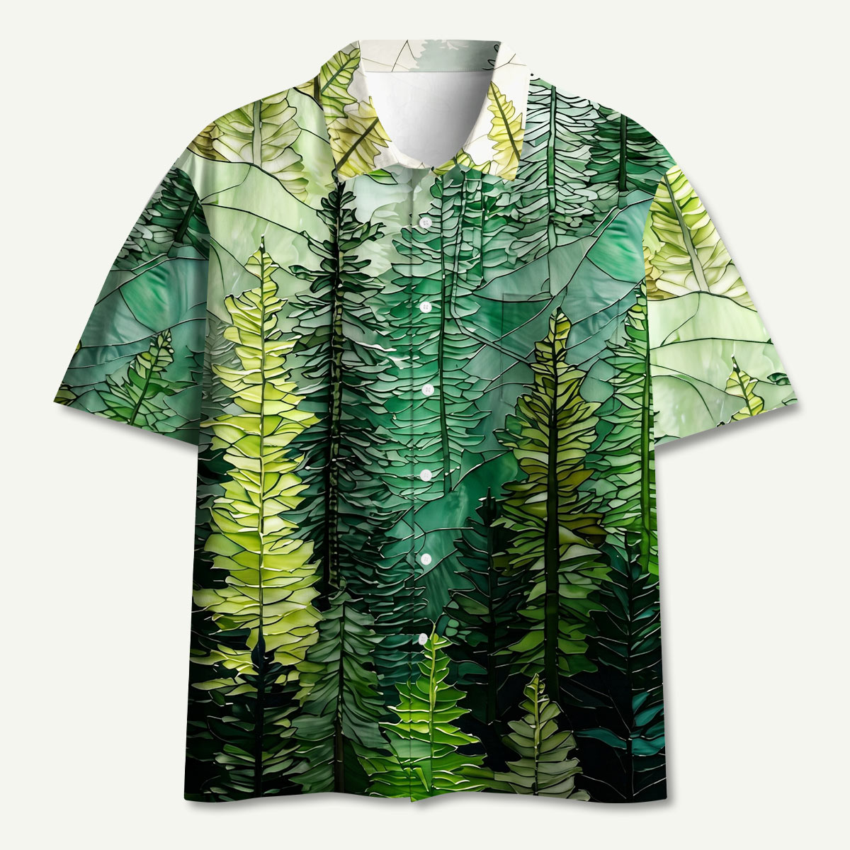 Pine Trees and Mountain Haze Hawaii Button Up Pocket Shirt