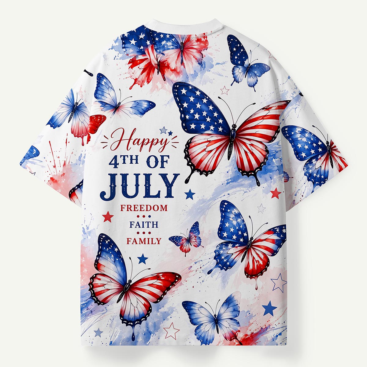 Happy 4th of July Patriotic Butterfly Premium Eco Tee
