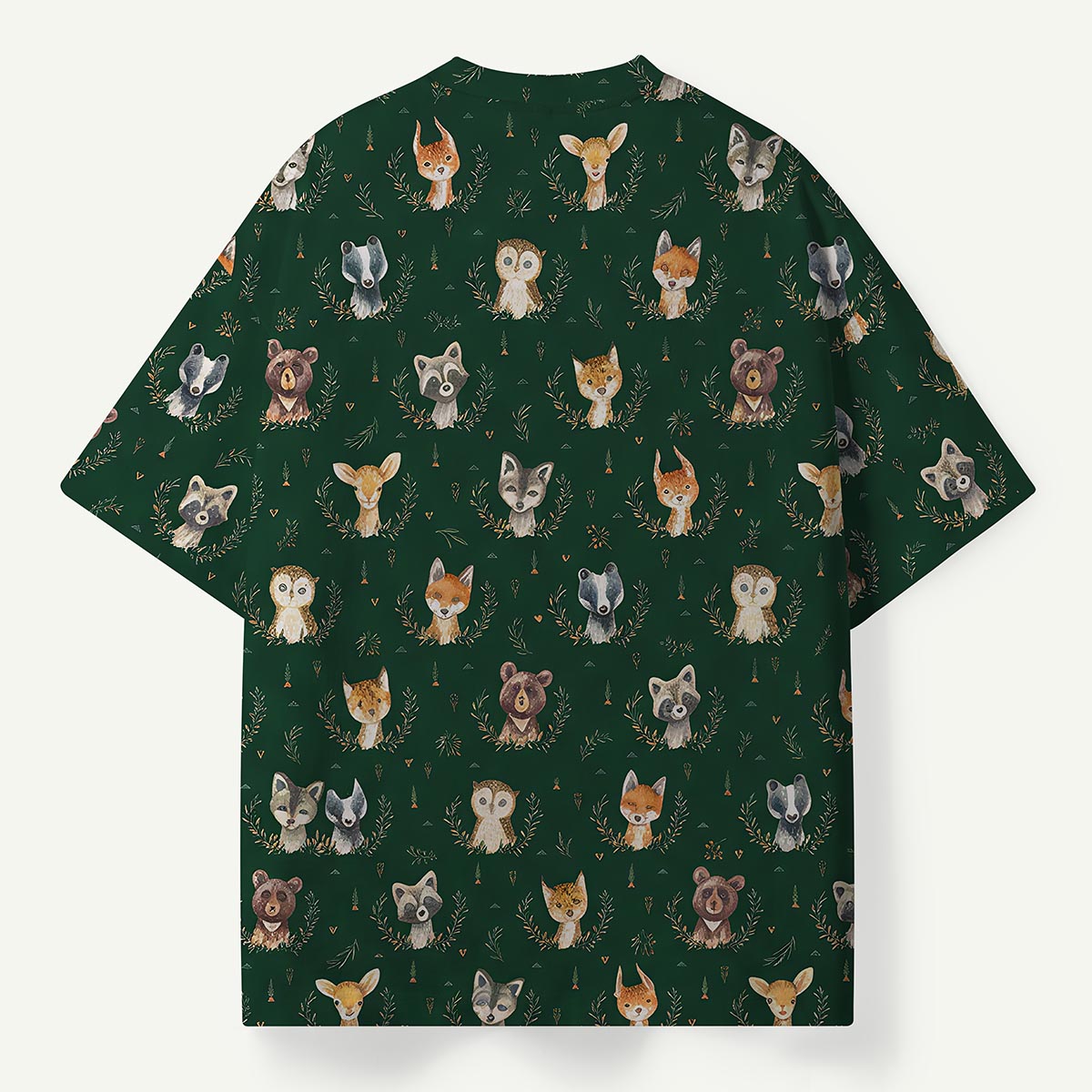 Forest Animal Bear Hedgehog All-Over Print Eco T-Shirt