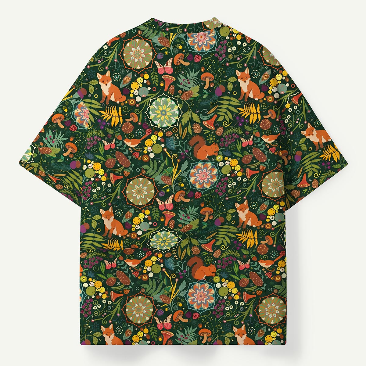 Woodland Fox & Forest Floral Premium Eco Tee
