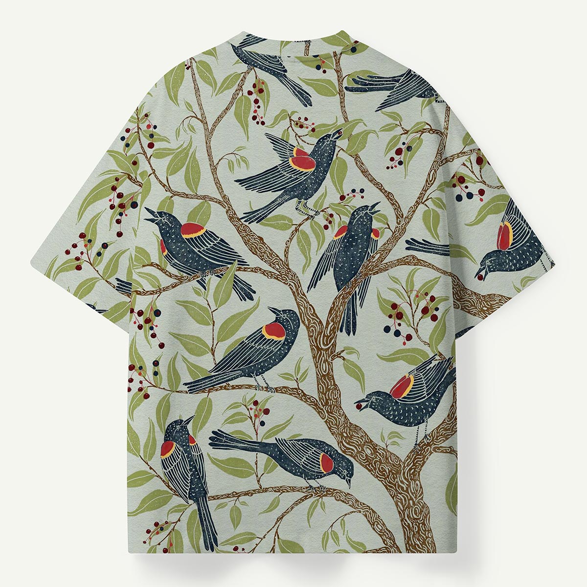 Red-Winged Blackbird Botanical Premium Eco Tee