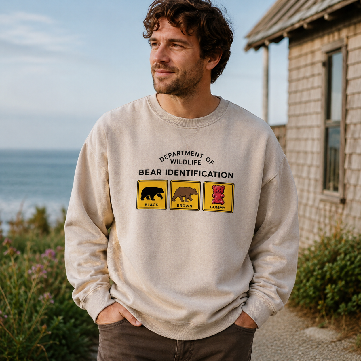 Bear Tee Cotton Classic Washed Sweatshirts
