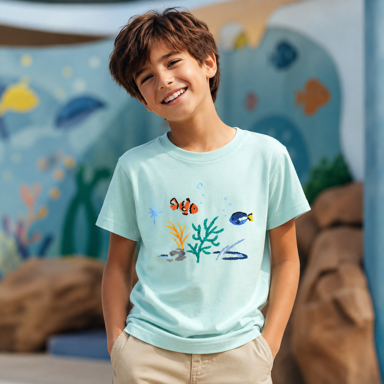 Colorful Reef Fish Underwater Kids T-Shirt