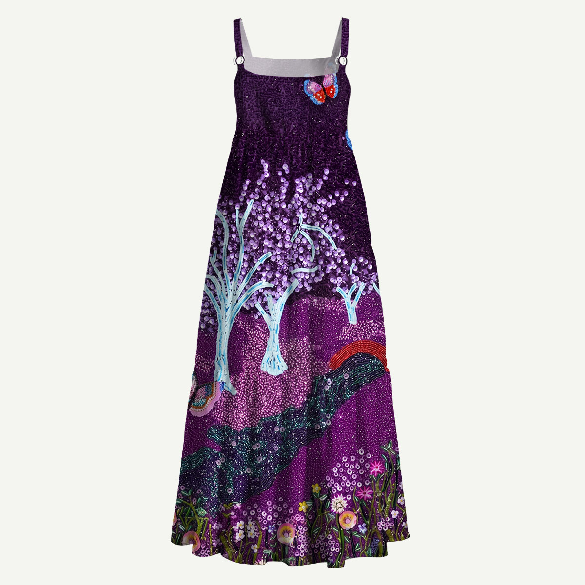 Indigo Meadow Straps Maxi Dress With Pocket