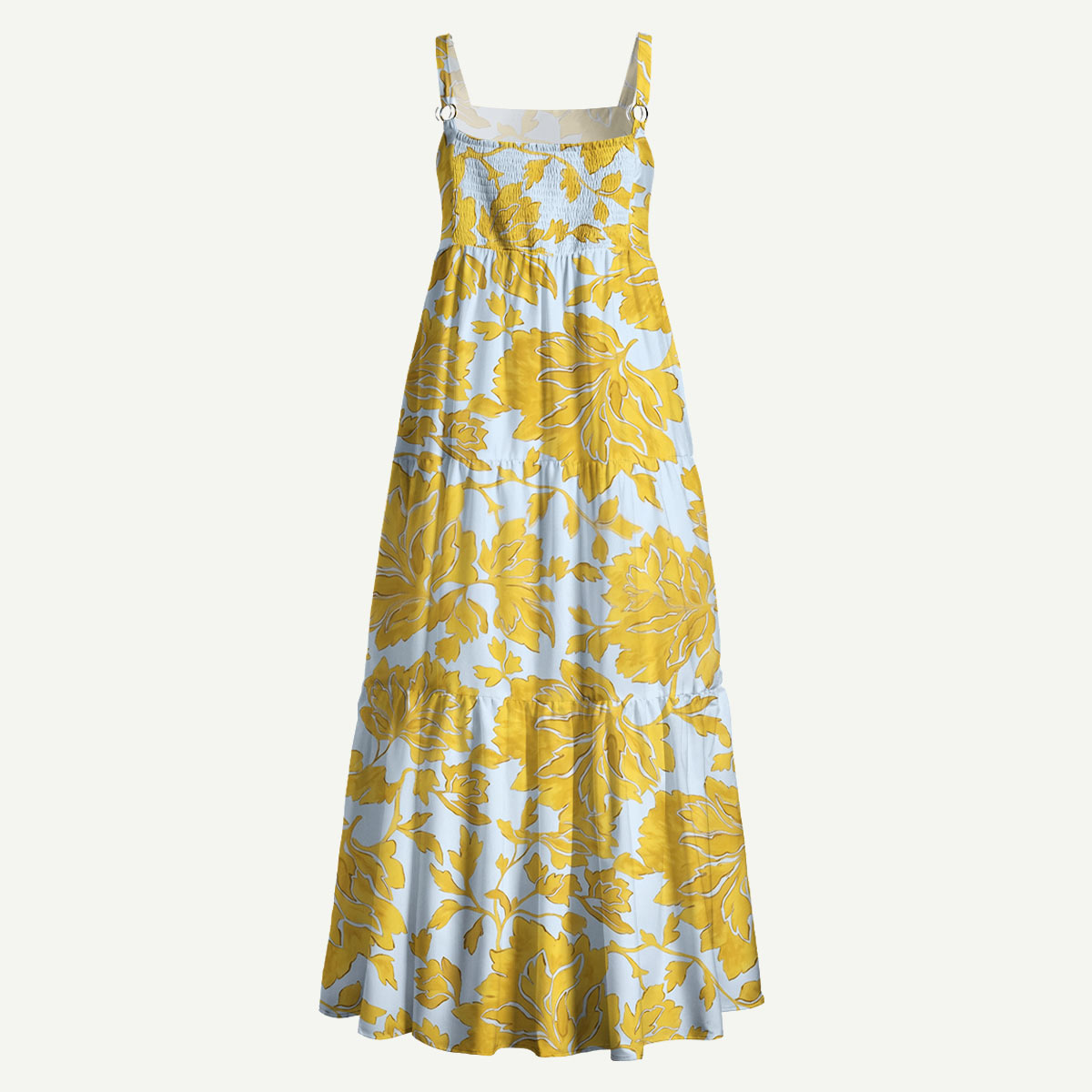 Nature Gold Tangle Straps Maxi Dress With Pocket