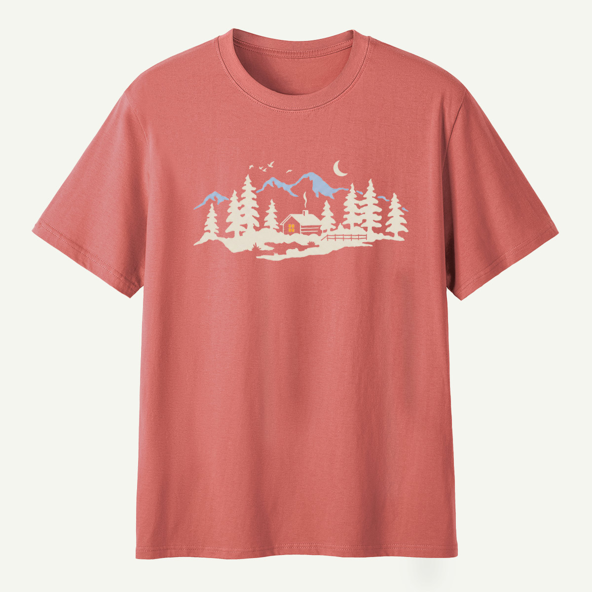 Moonlit Pine Forest Wilderness T-Shirt
