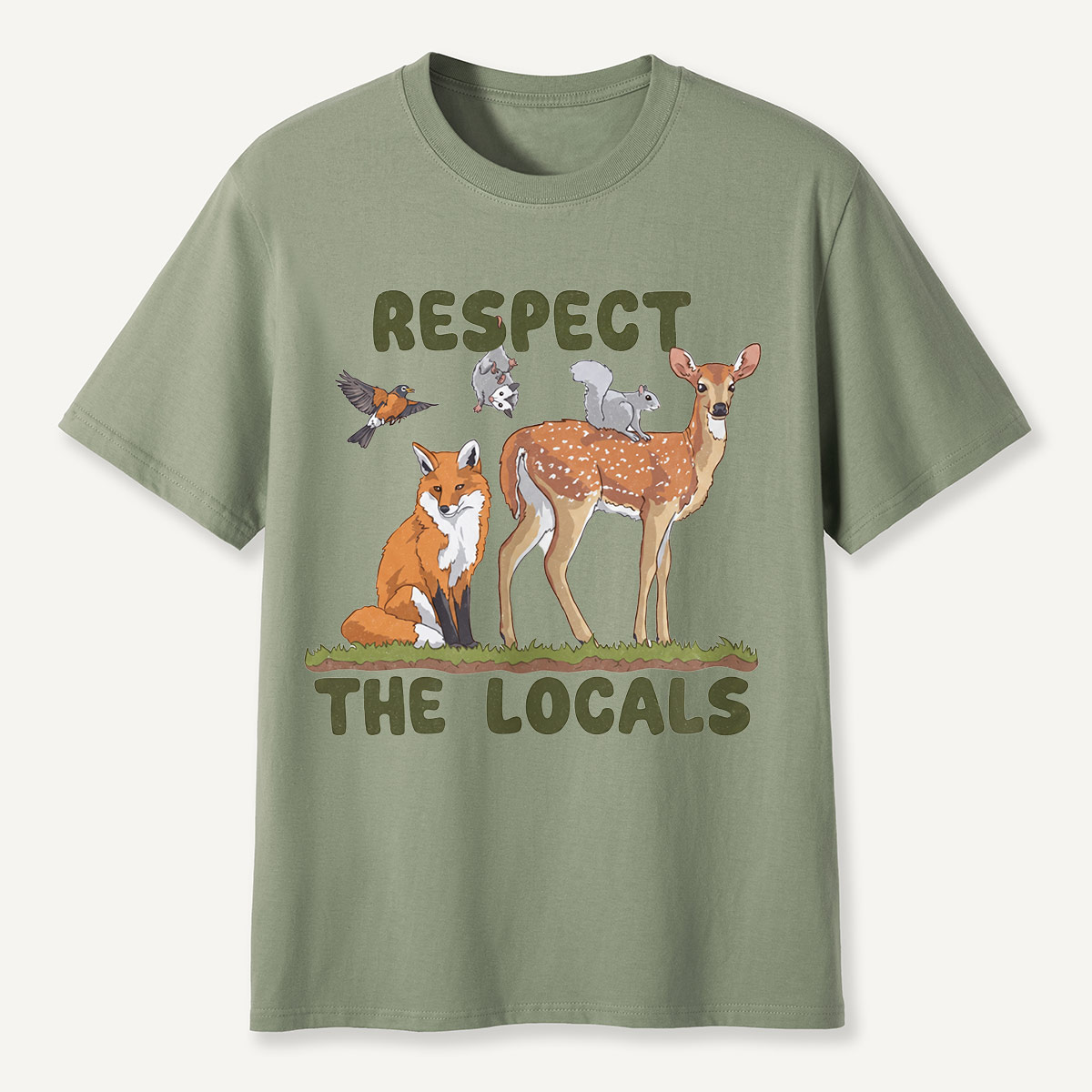 Respect the Locals Forest Animals T-Shirt