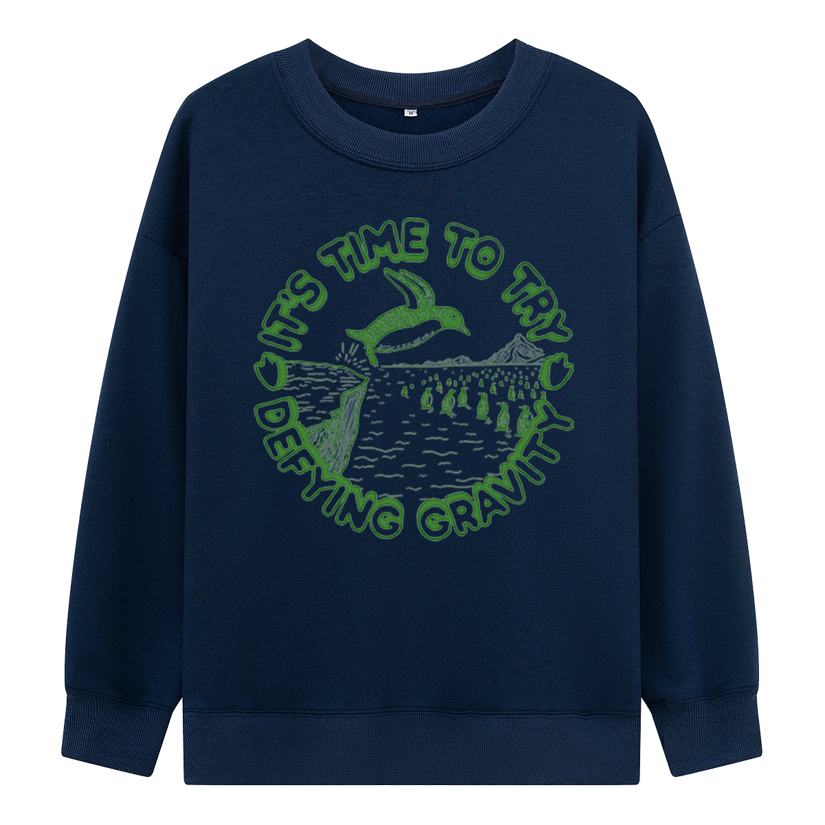 Its Time To Try Defying Gravity Whale Leap Sweatshirts