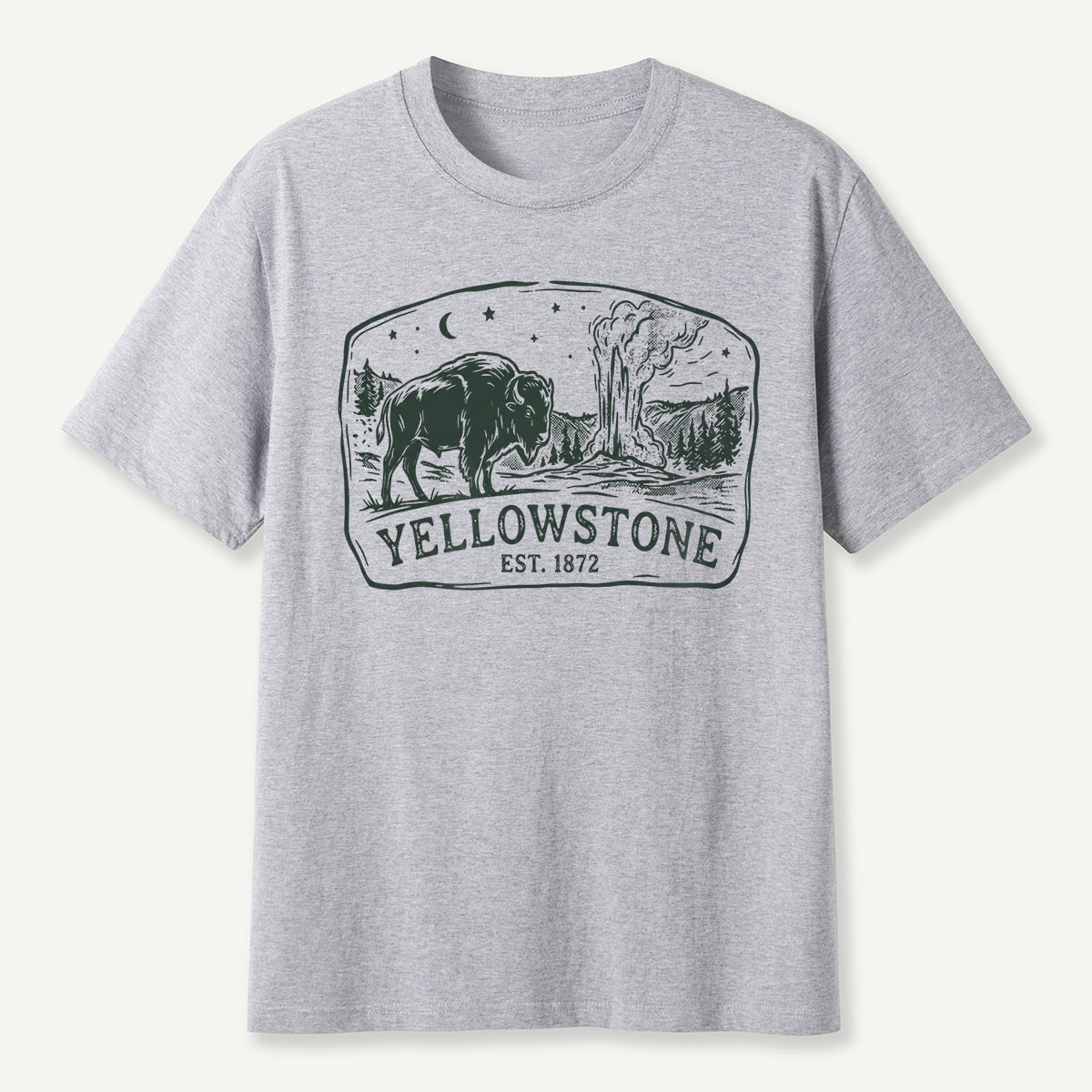 Yellowstone Est. 1872 Bison Geyser T-Shirt