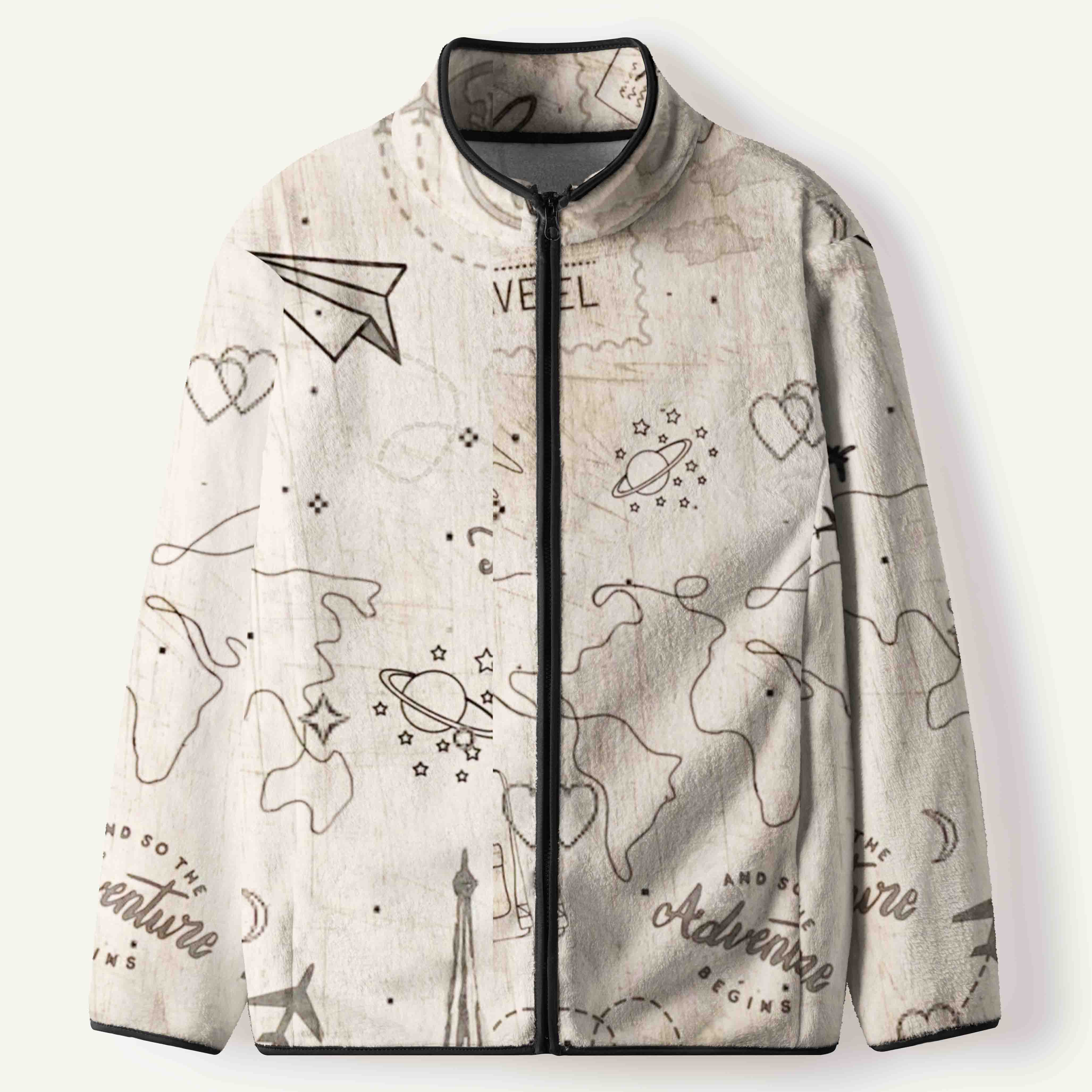 Travel More And So The Adventure Begins Women's Flannel Zip Front Cardigan