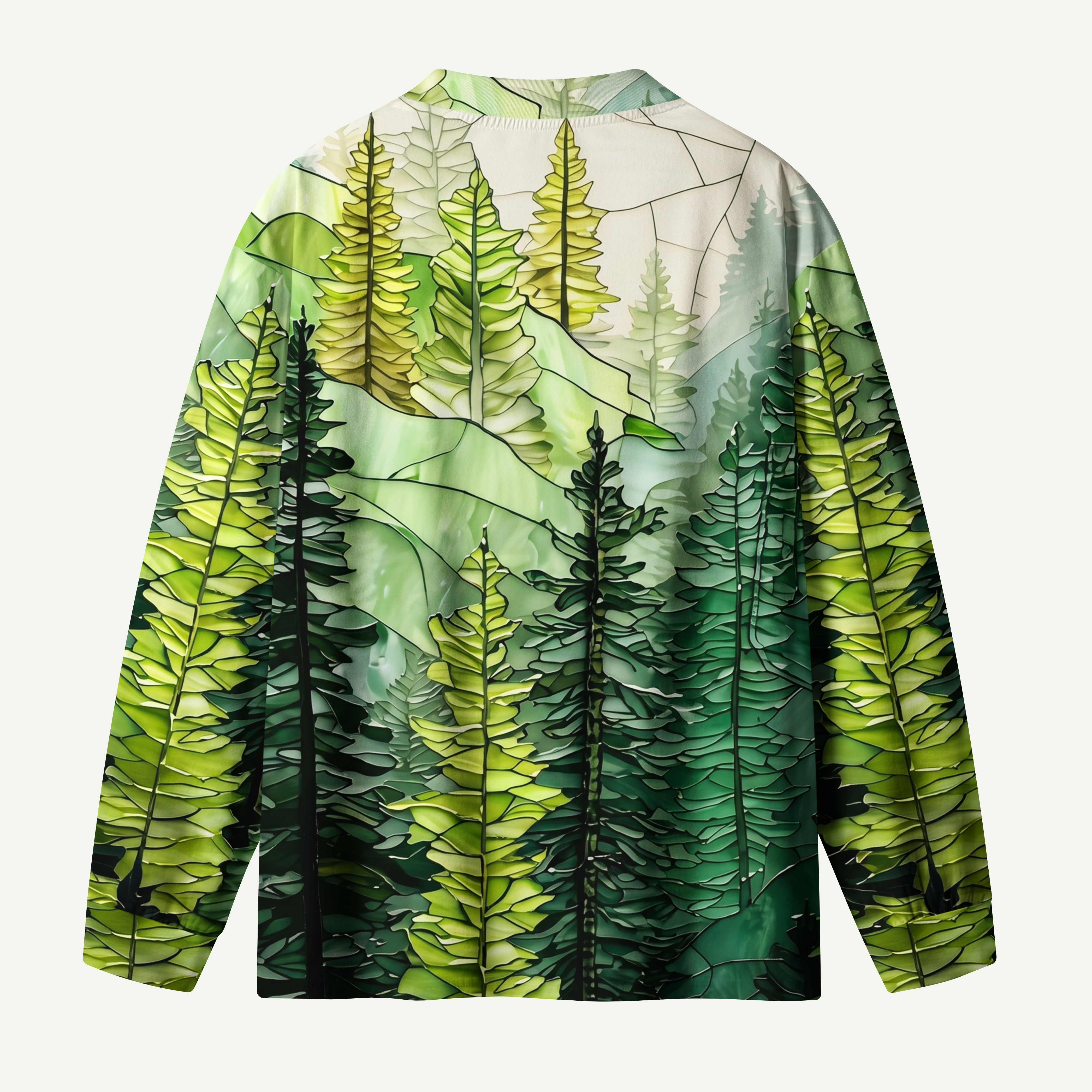 Pine Trees and Mountain Haze  Premium Eco Long Sleeves