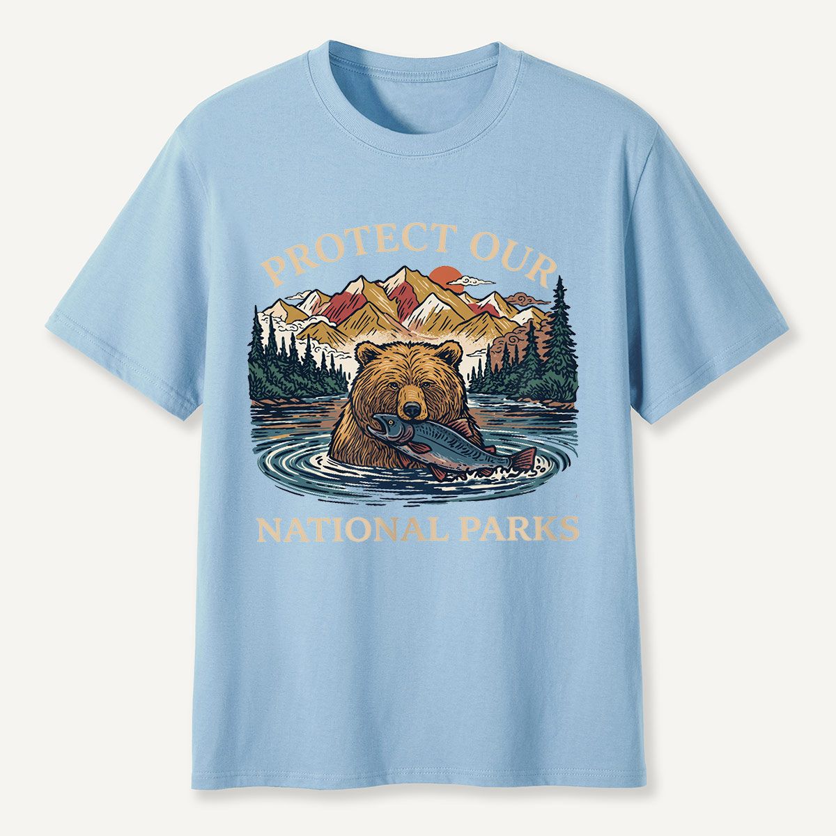 Protect Our National Parks Bear & Salmon T-Shirt