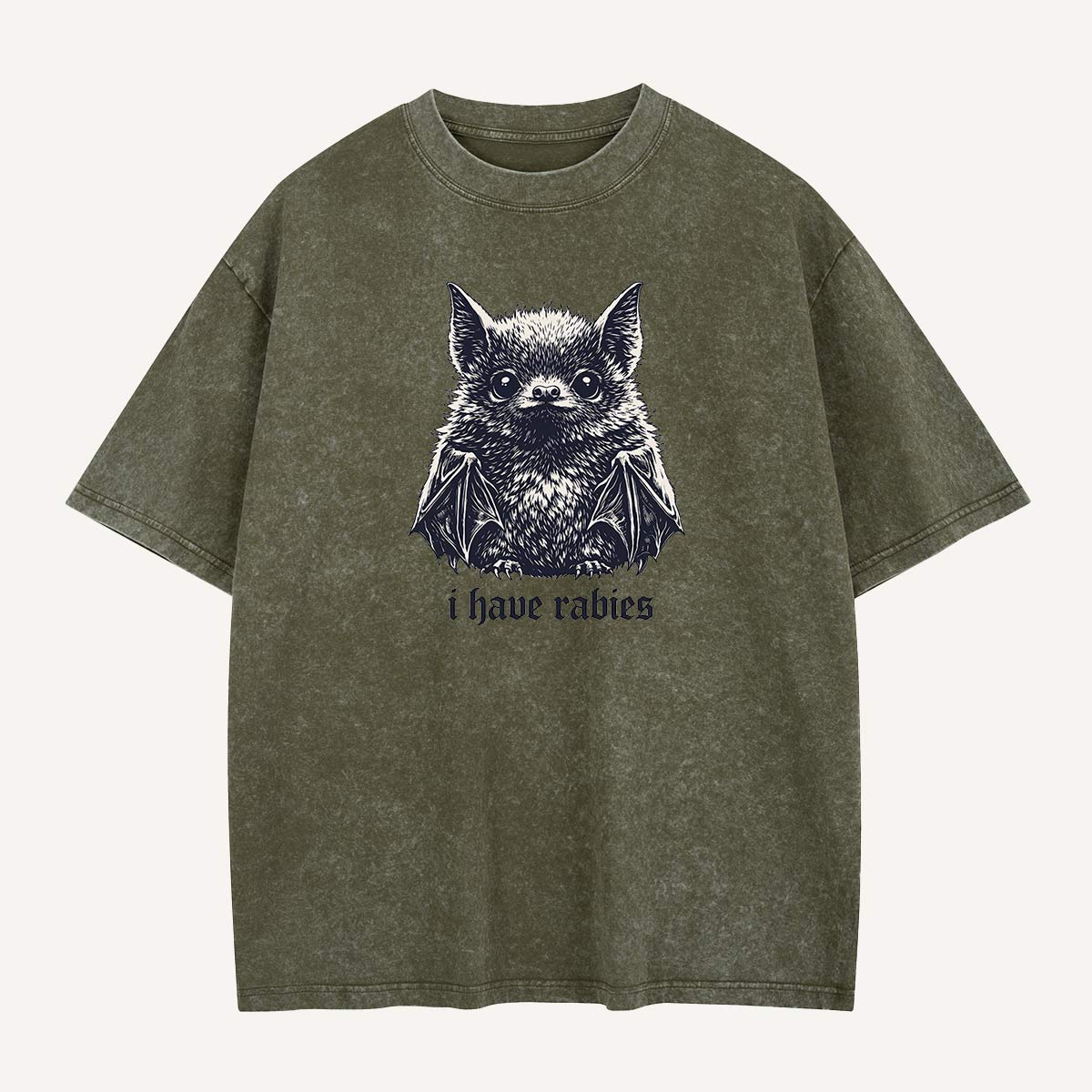  I Have Rabies Bat Washed T-Shirt