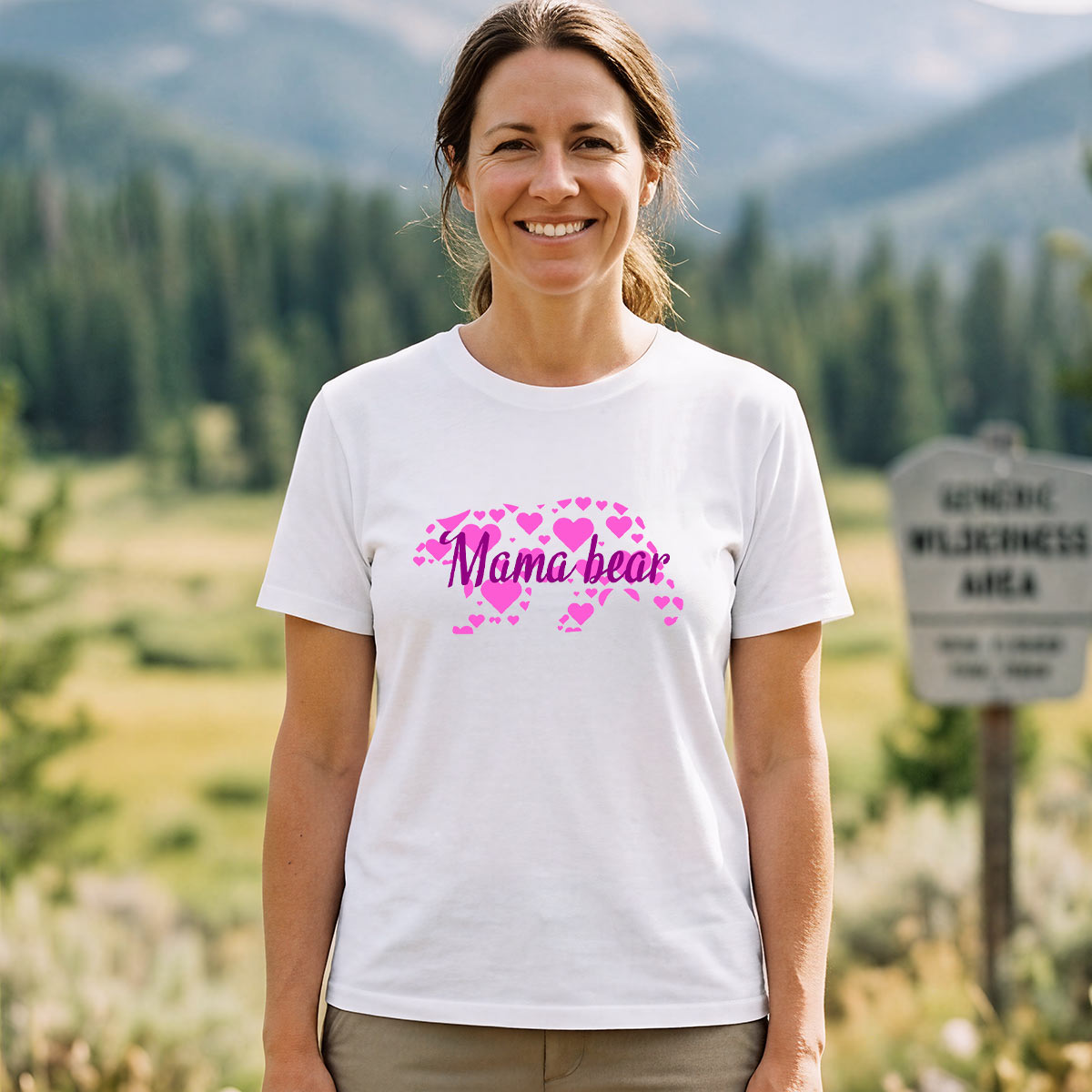 Women Mama Bear T-Shirt