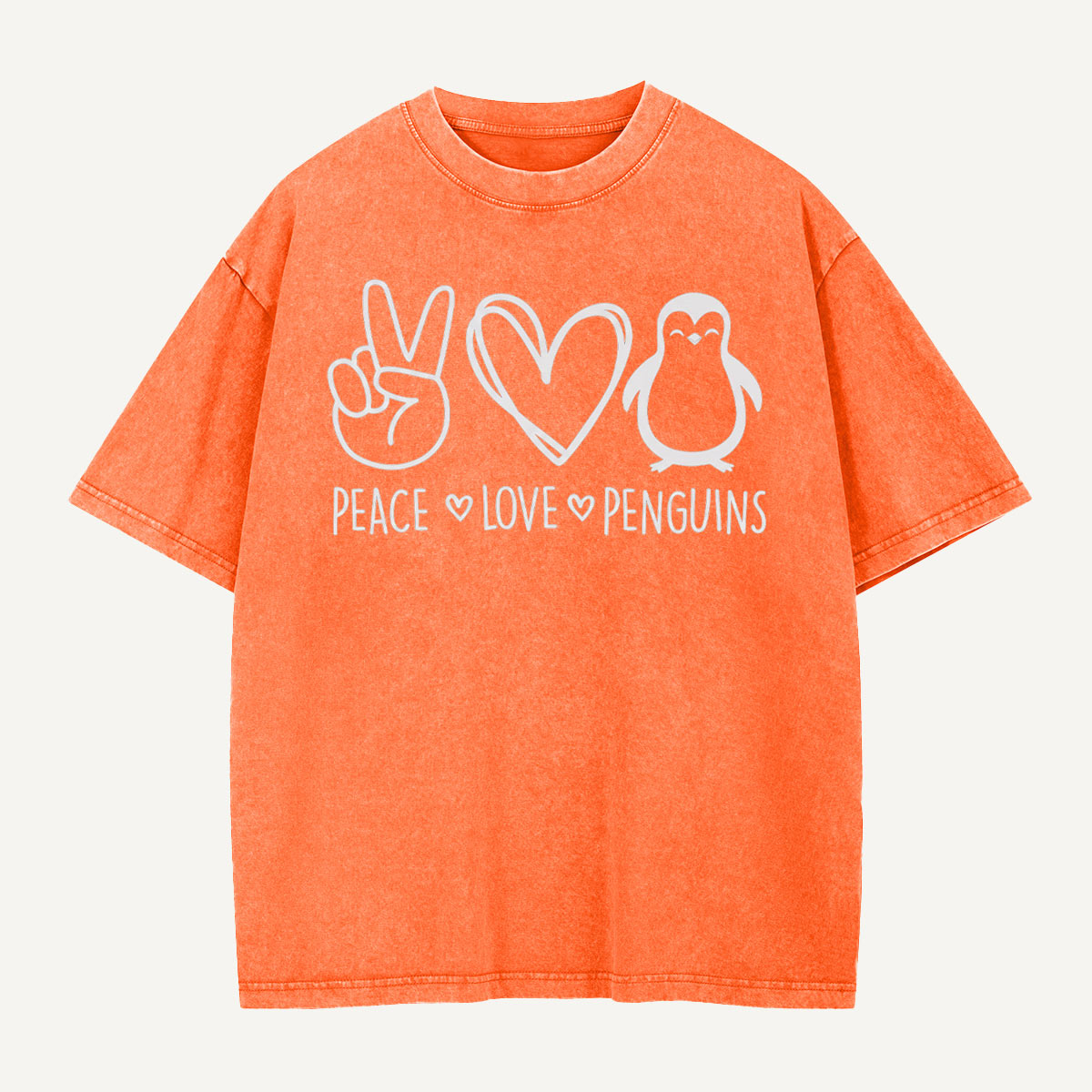Off To Cause A Kerfuffle Scooter Penguin Washed T-Shirt