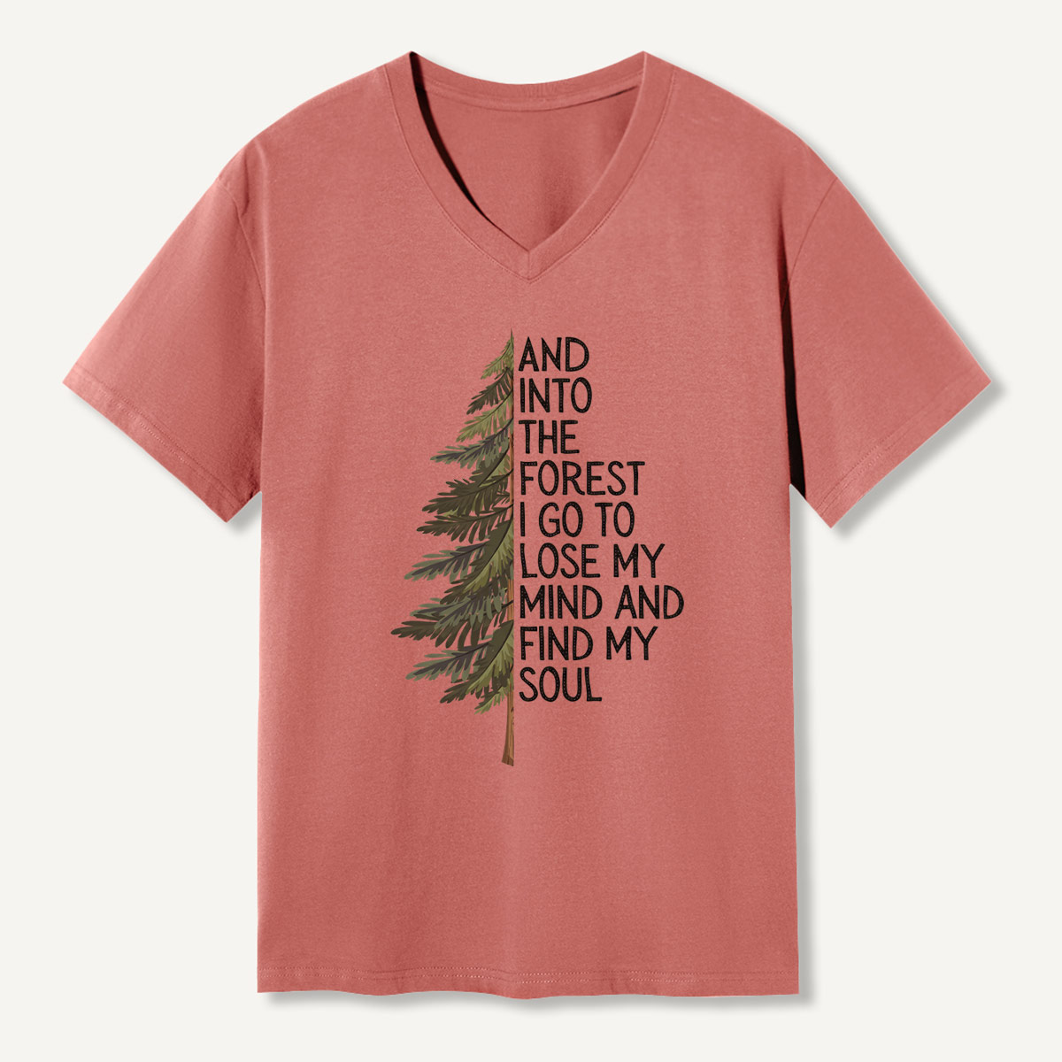 Into the Forest Tree Quote V-neck T-Shirt