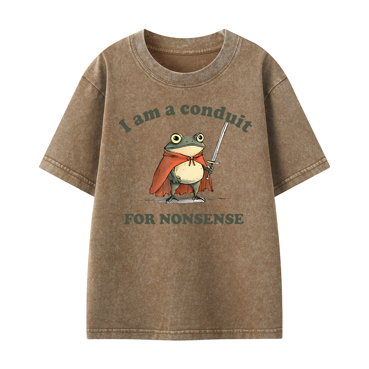 I Am A Conduit For Nonsense Kids Washed T-Shirt