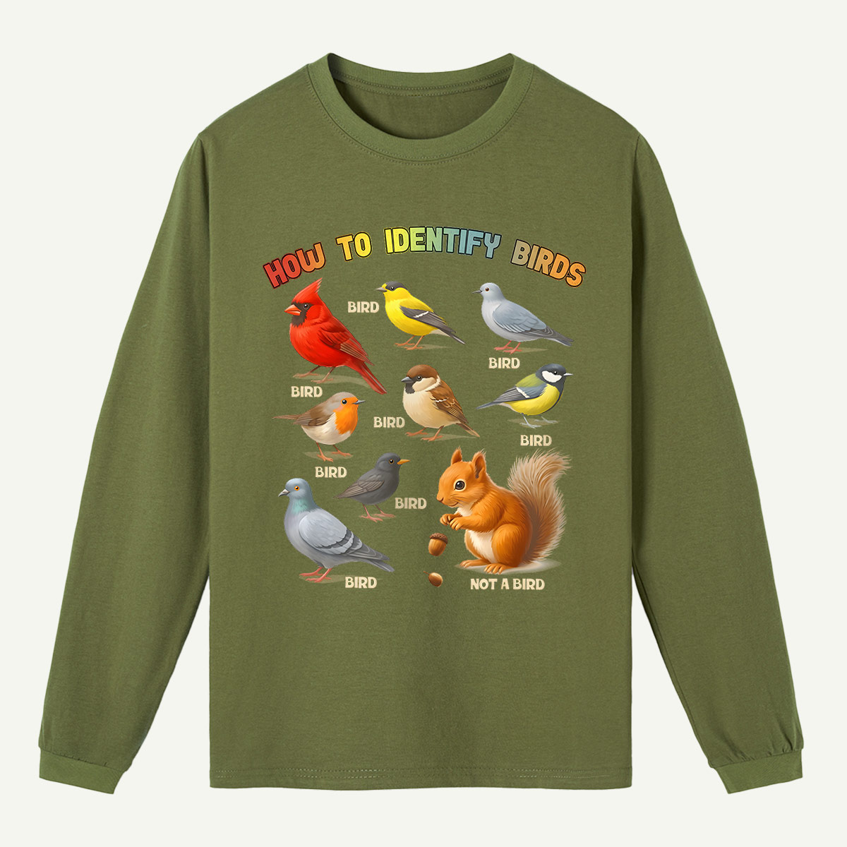 How to Identify Birds Long Sleeve T-Shirt
