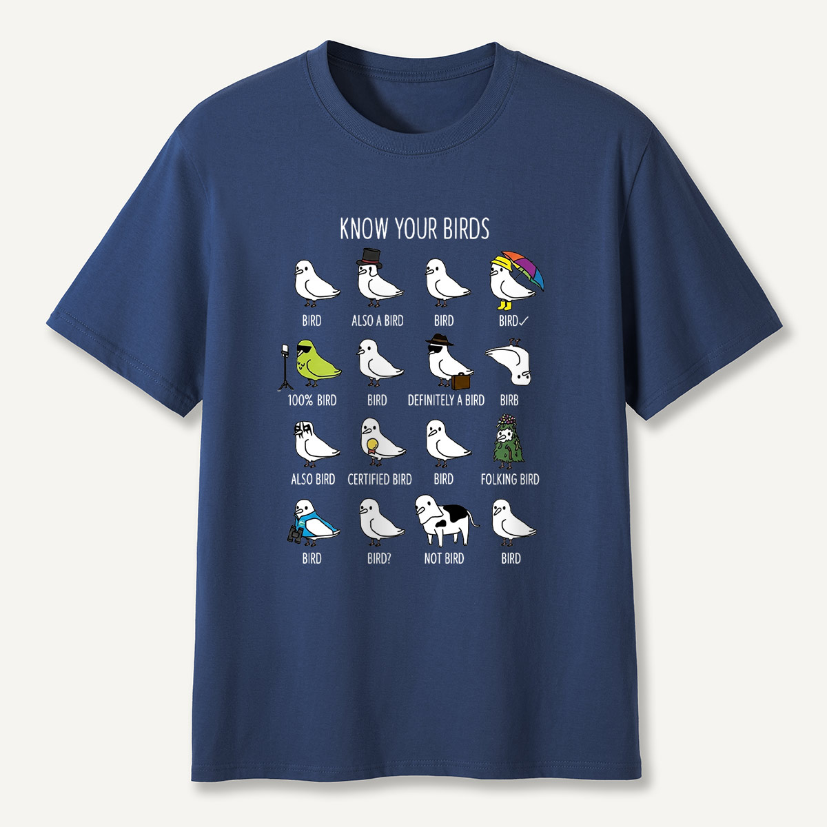 Know Your Birds Bird Chart T-shirt