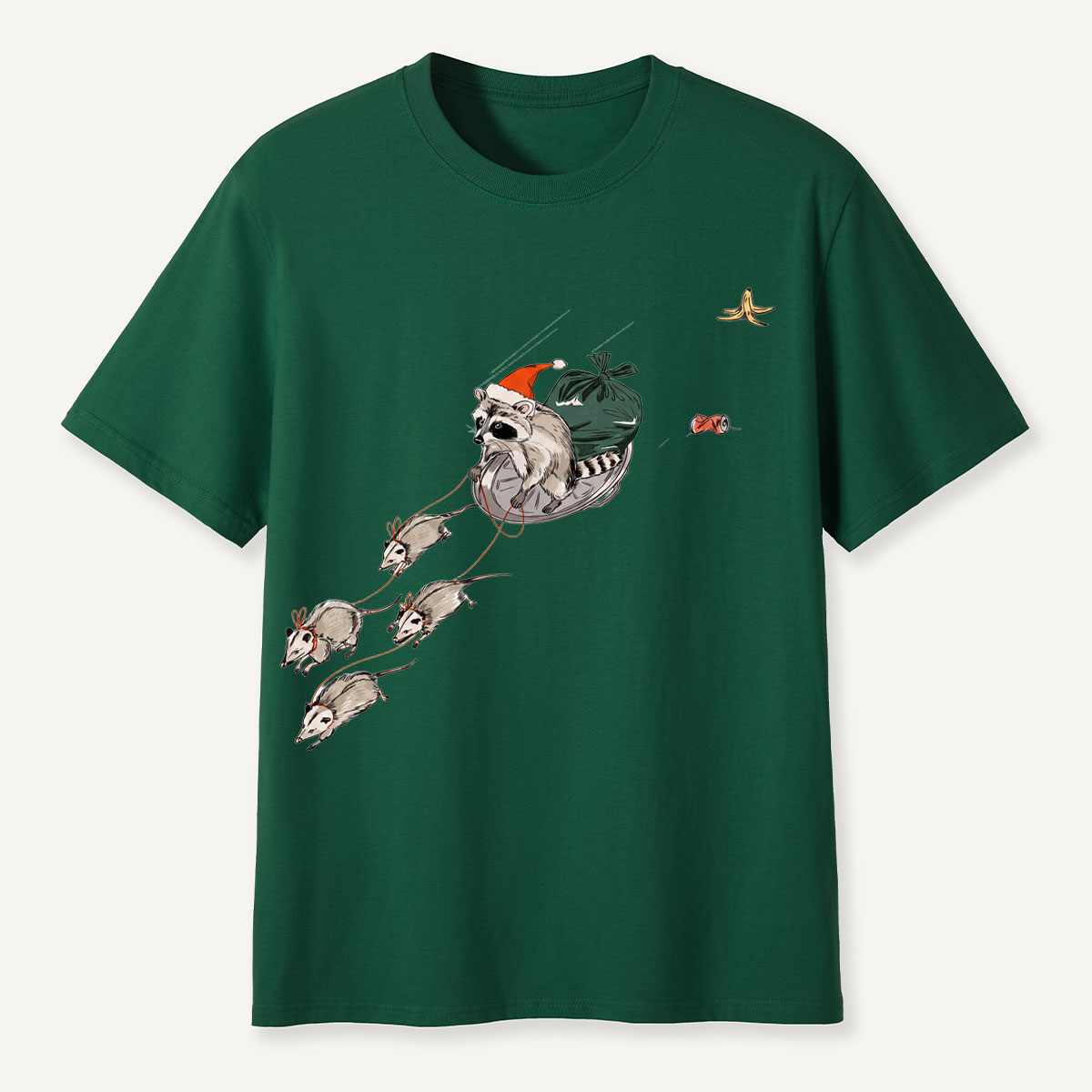 Holiday Possum Sleigh Funny Christmas T-Shirt