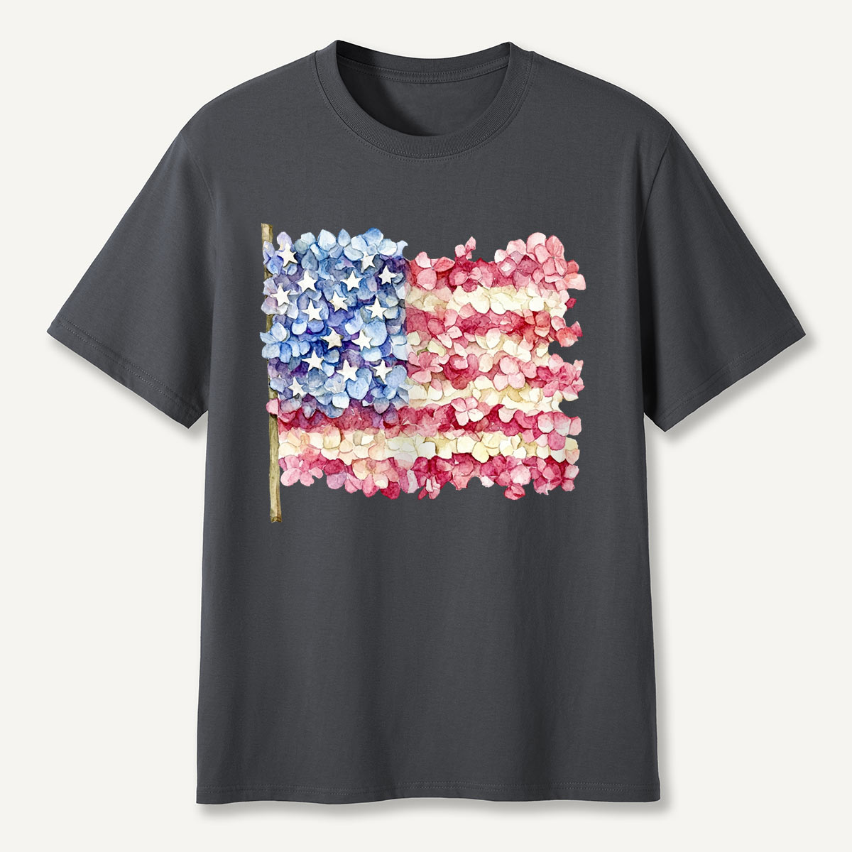 Floral American Flag T-Shirt