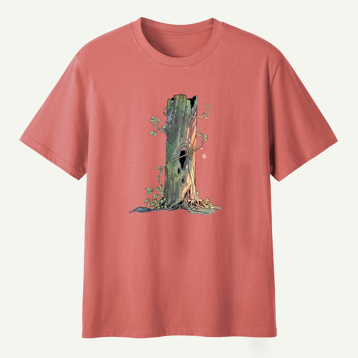 Mossy Hollow Tree Woodland Habitat T-Shirt