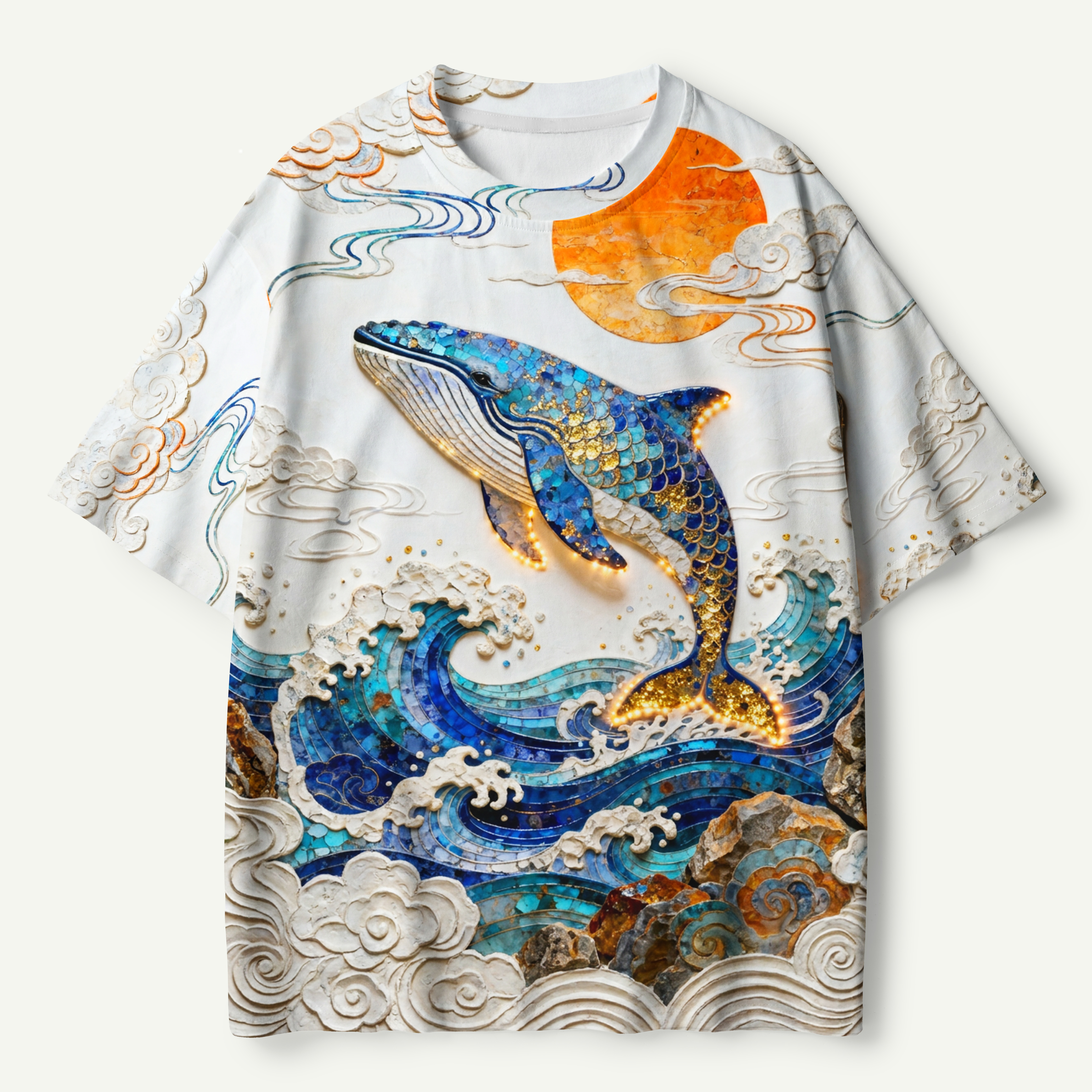 Whale Under The Sun Mosaic Premium Pure Cotton Tee