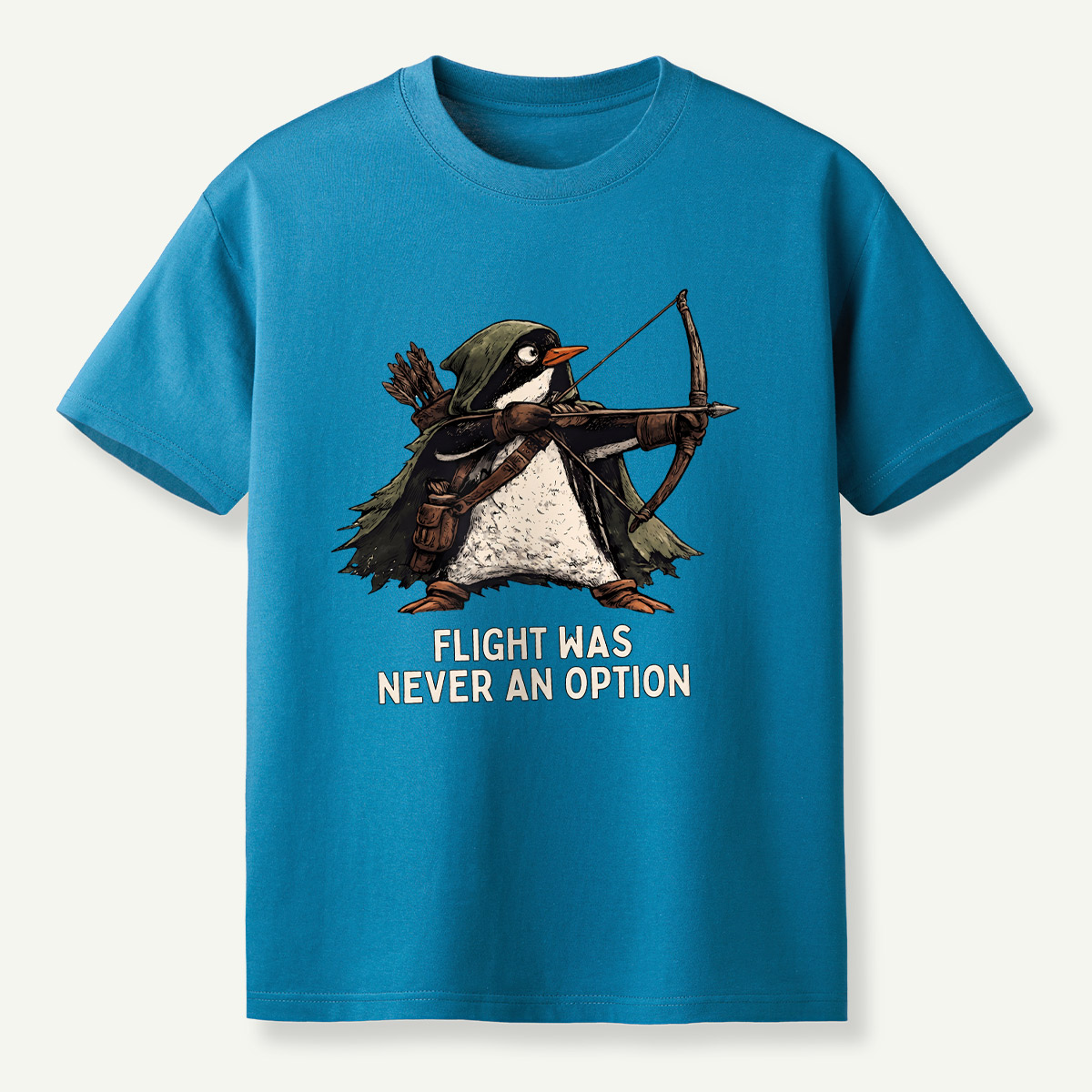 Flight Was Never An Option Archer Penguin T-Shirt