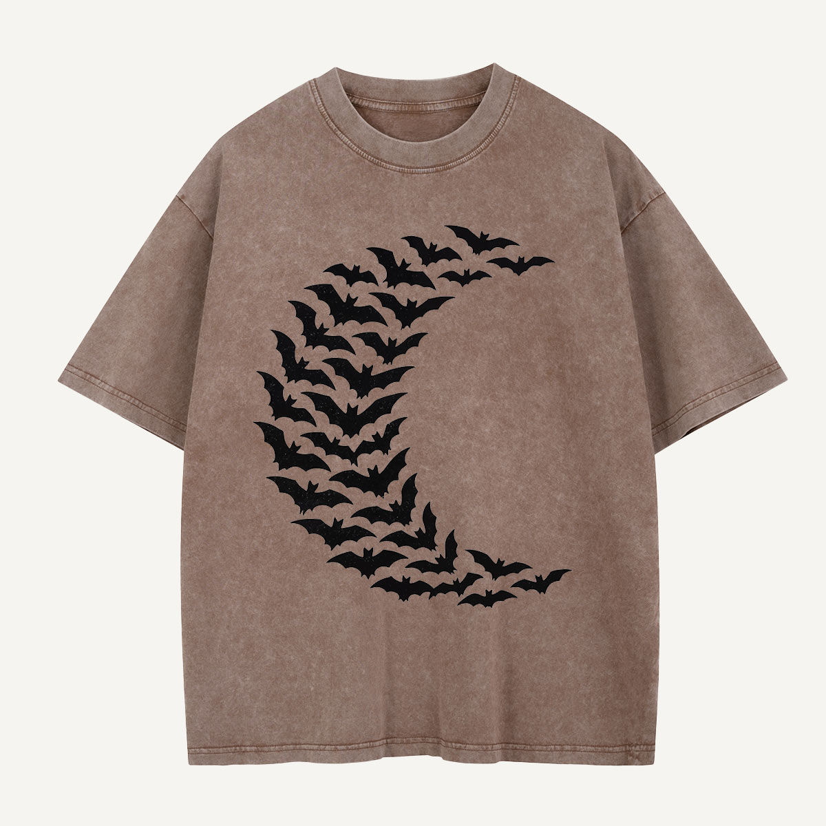 Moon Made of Bats Washed T-Shirt