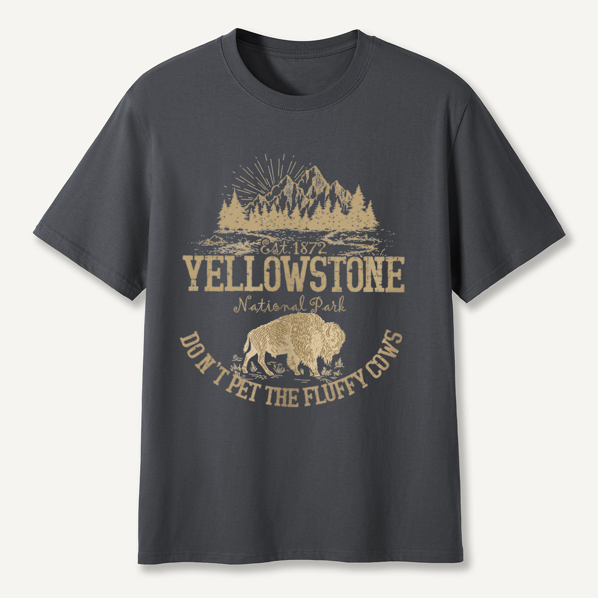 Do Not Pet the Fluffy Cows Yellowstone Sun T-Shirt