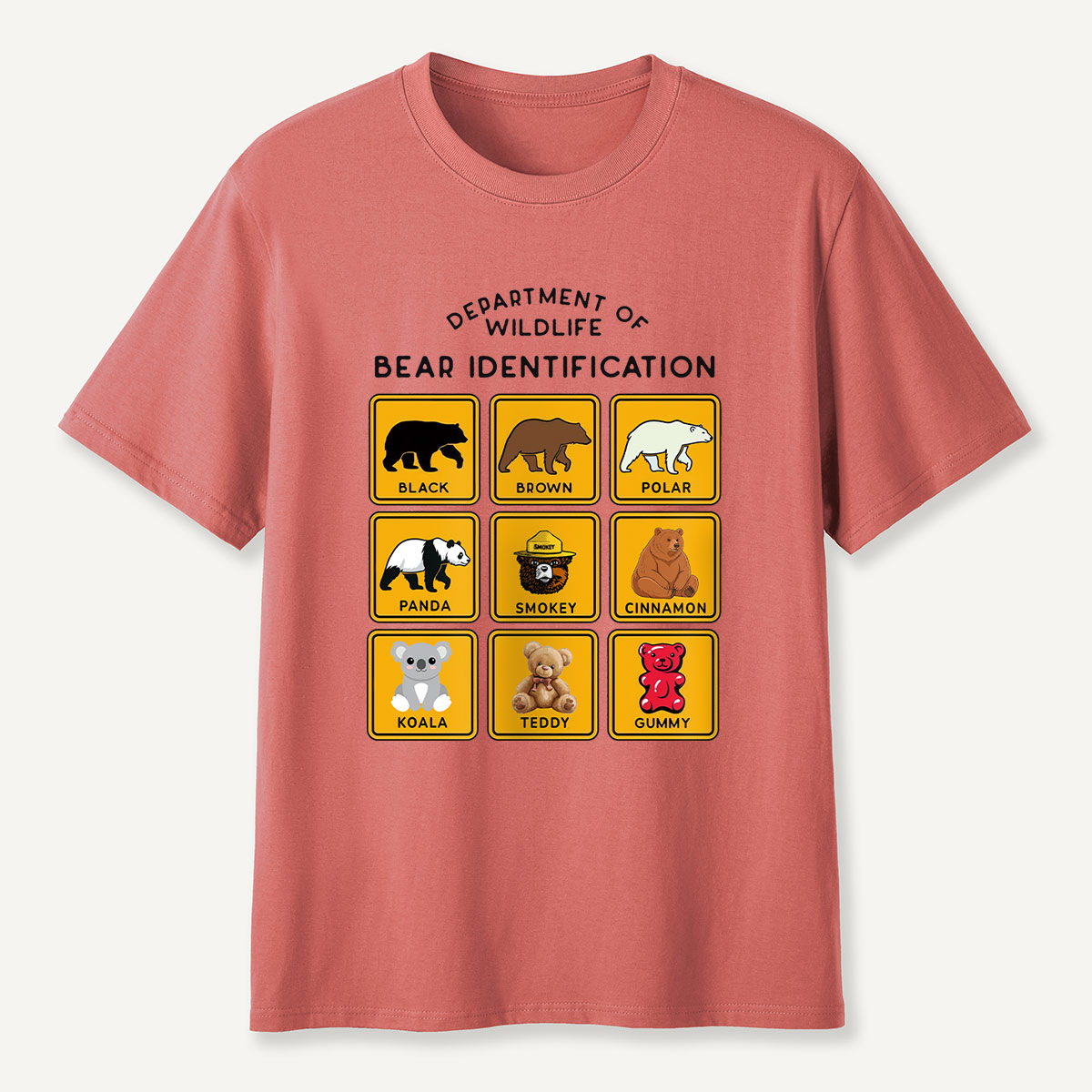 Department of Wildlife Bear Identification Grid T-Shirt