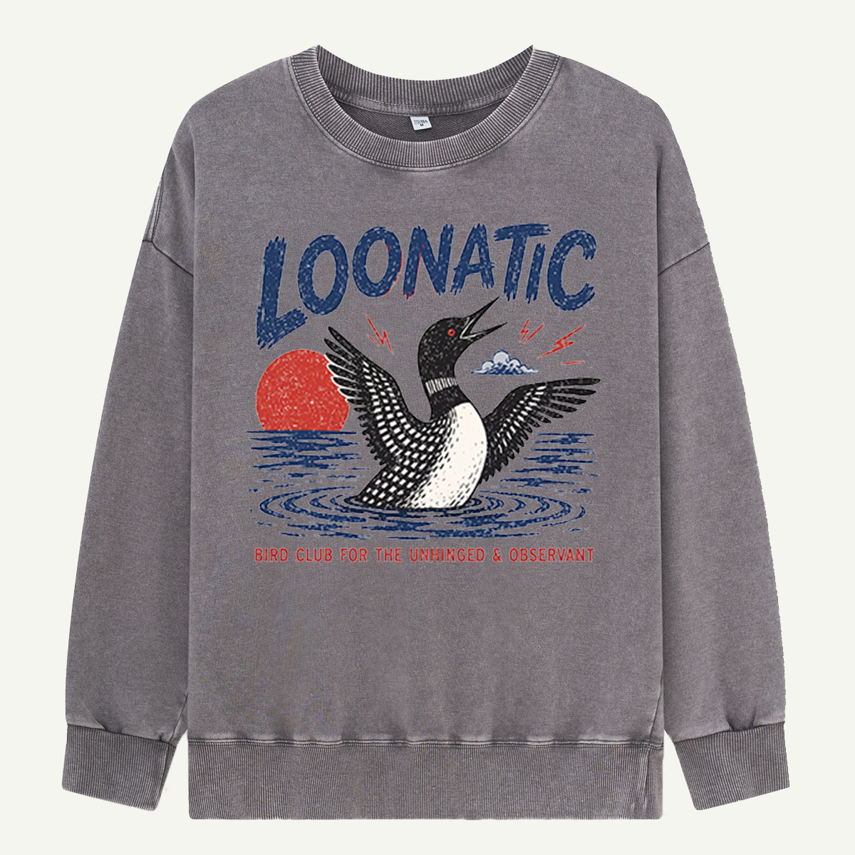 Loonatic Bird Club Washed Sweatshirts