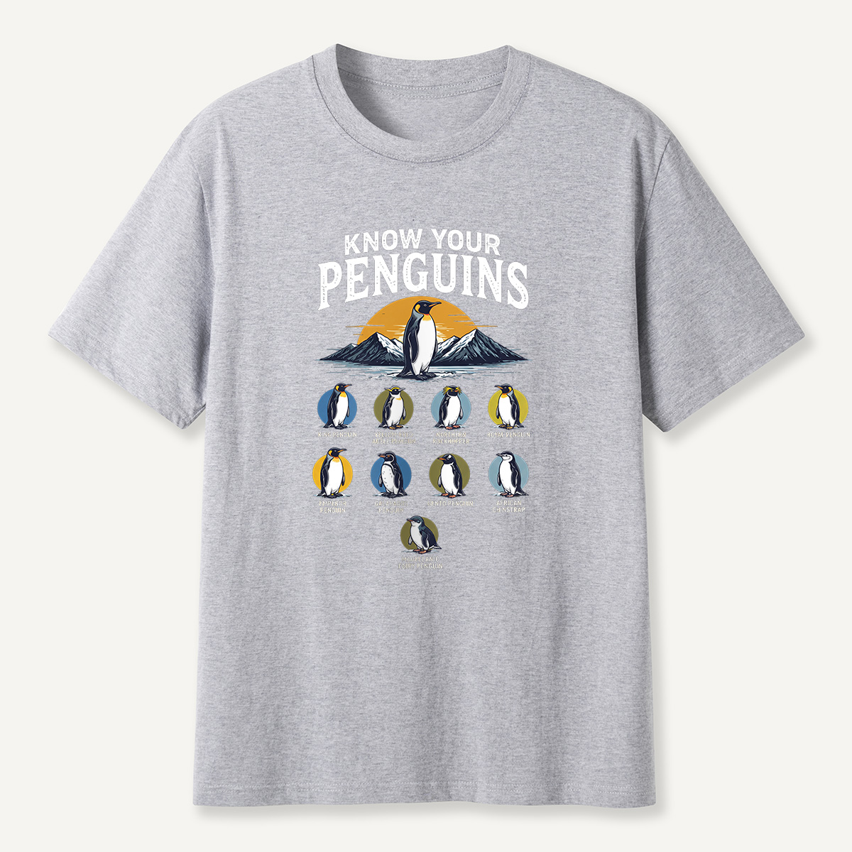 MDCTBYWY26072306 Know Your Penguins T-Shirt