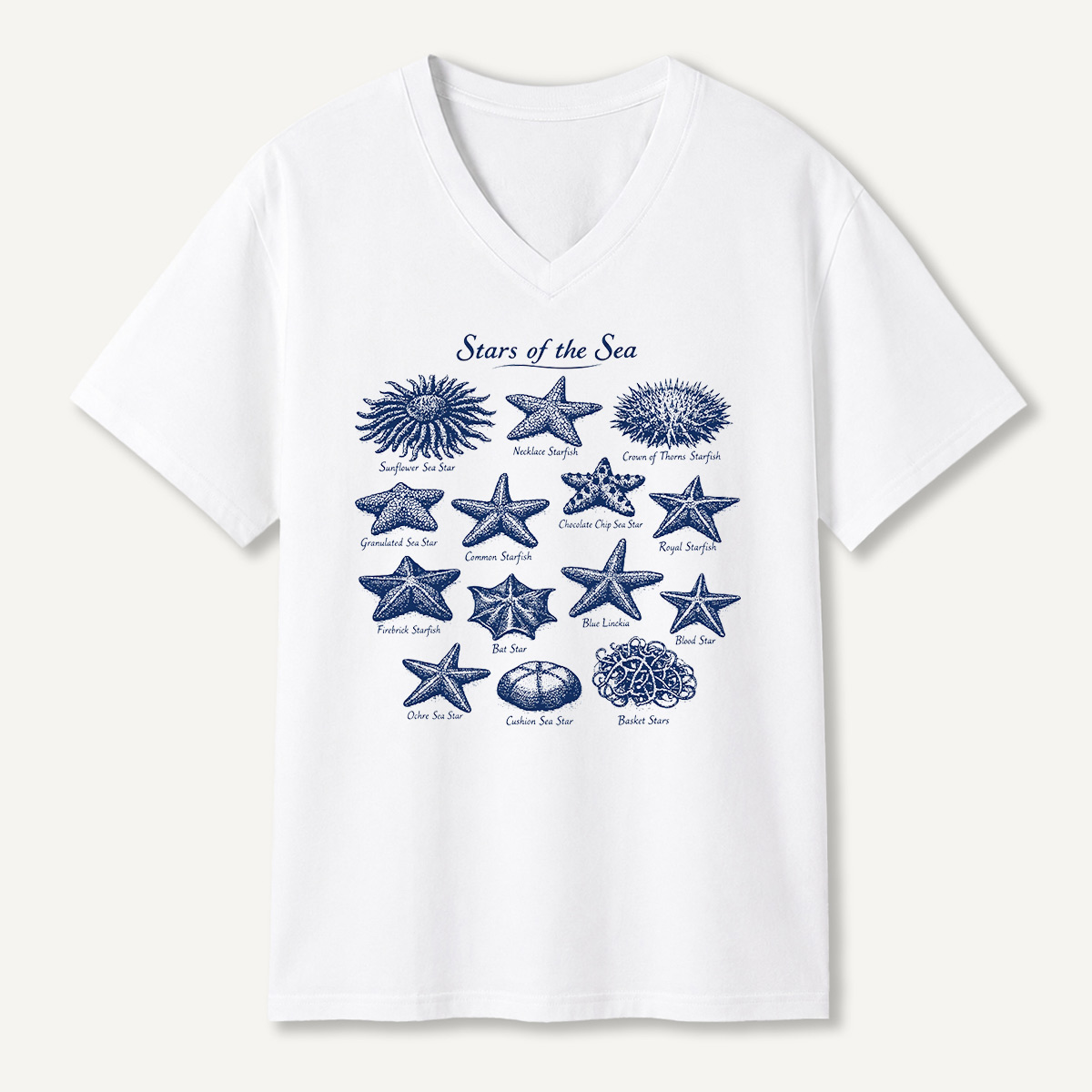 Stars Of The Sea Marine Study V-neck T-Shirt