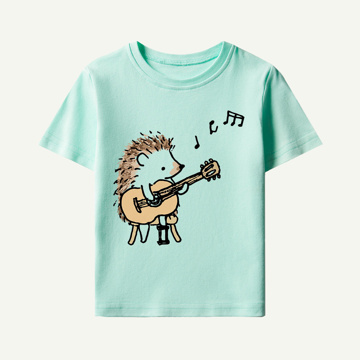 Hedgehog Guitar Music Kids T-Shirt
